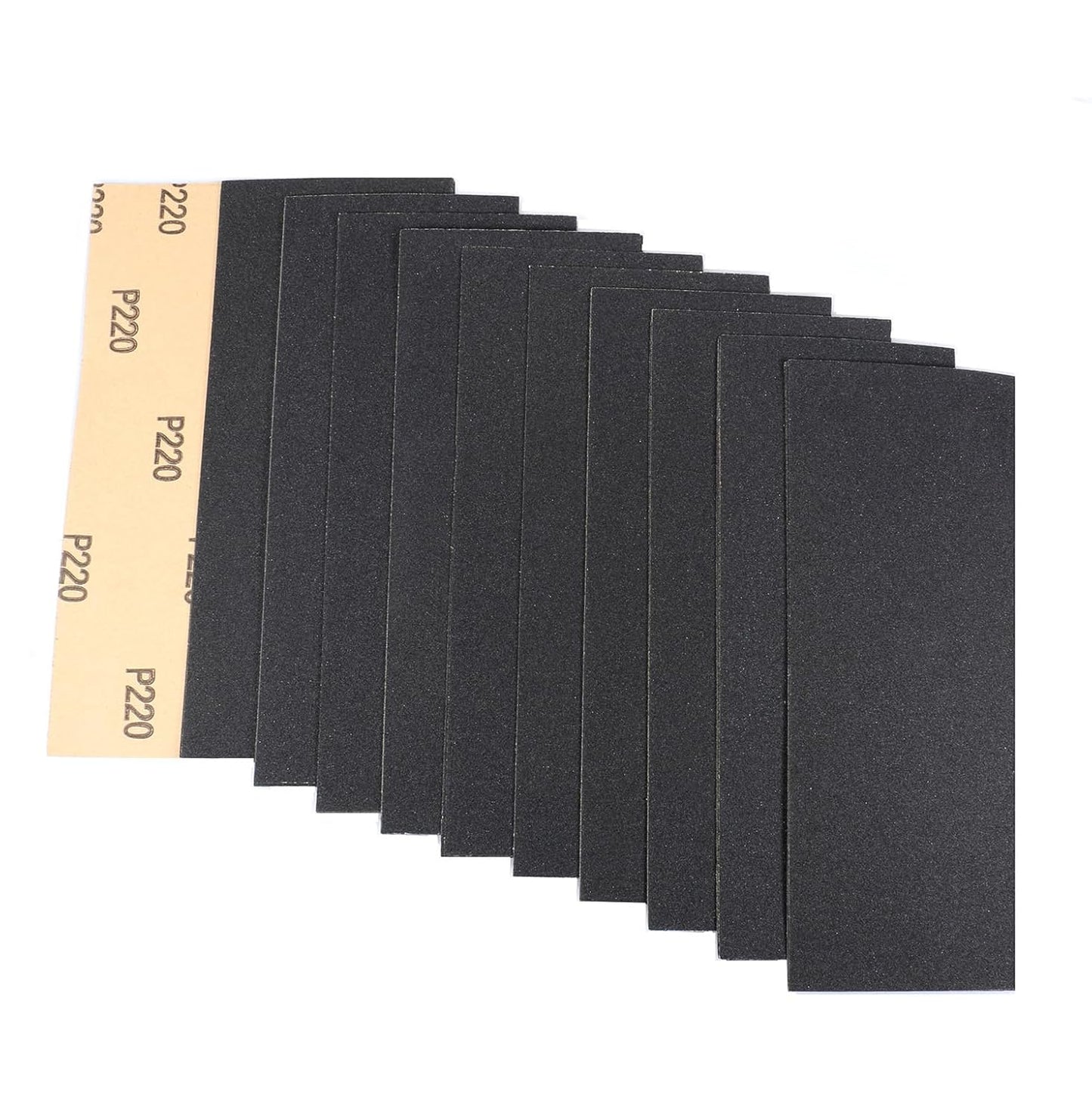30Pcs 9 x 3.6 Inchs 220 Grit Wet and Dry Handmade Universal Sanding Sheets, Suitable for Woodworking Furniture/Automobiles/Metal/Lacquer Polishing Sandpaper