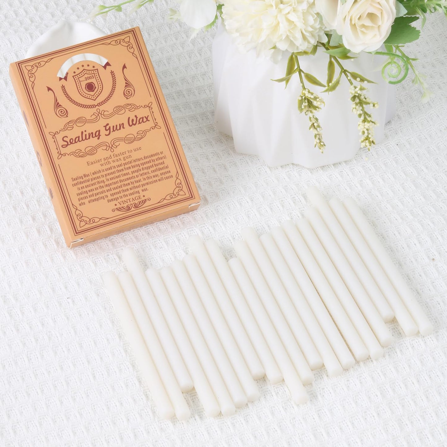 Translucent Sealing Wax Sticks, WASOHLING 20Pcs Glue Gun Wax Seal Sticks for Wax Seal Stamp, Translucent Wax Seals for Christmas Wedding Invitation Envelope Letter Seals, Craft Adhesive (Mini Size)