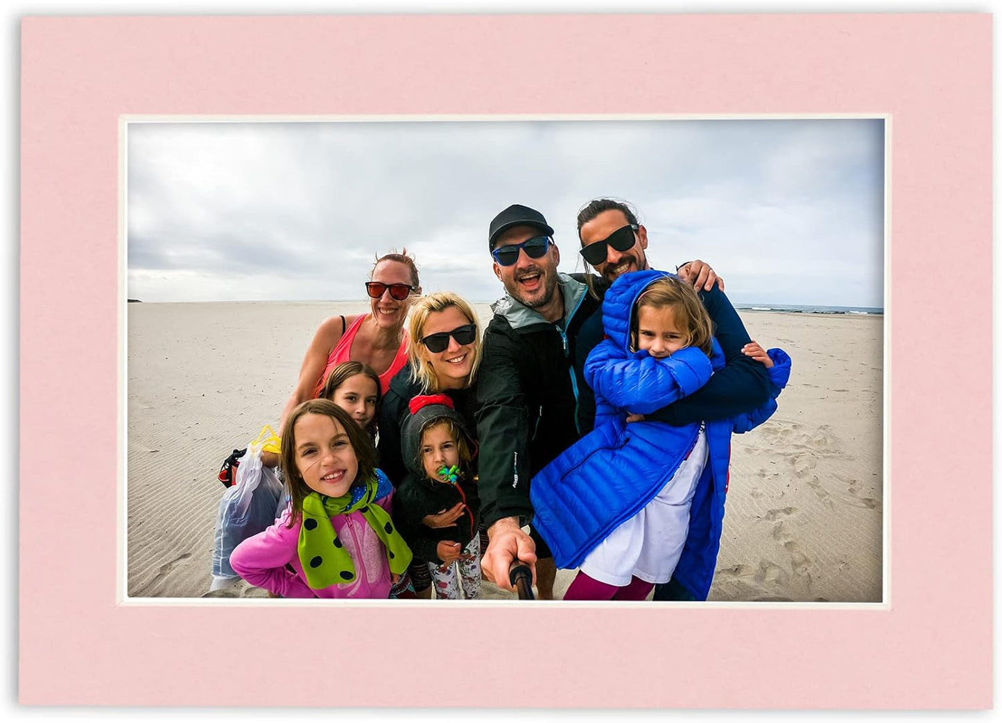 Pack of Ten Acid Free 8.5x11 Mats Bevel Cut for 7x9 Photos - Pink Precut Matboards With Backing Boards and Self Seal Photo Mat Bags For Pictures, Photos, Framing - 4-ply Thickness