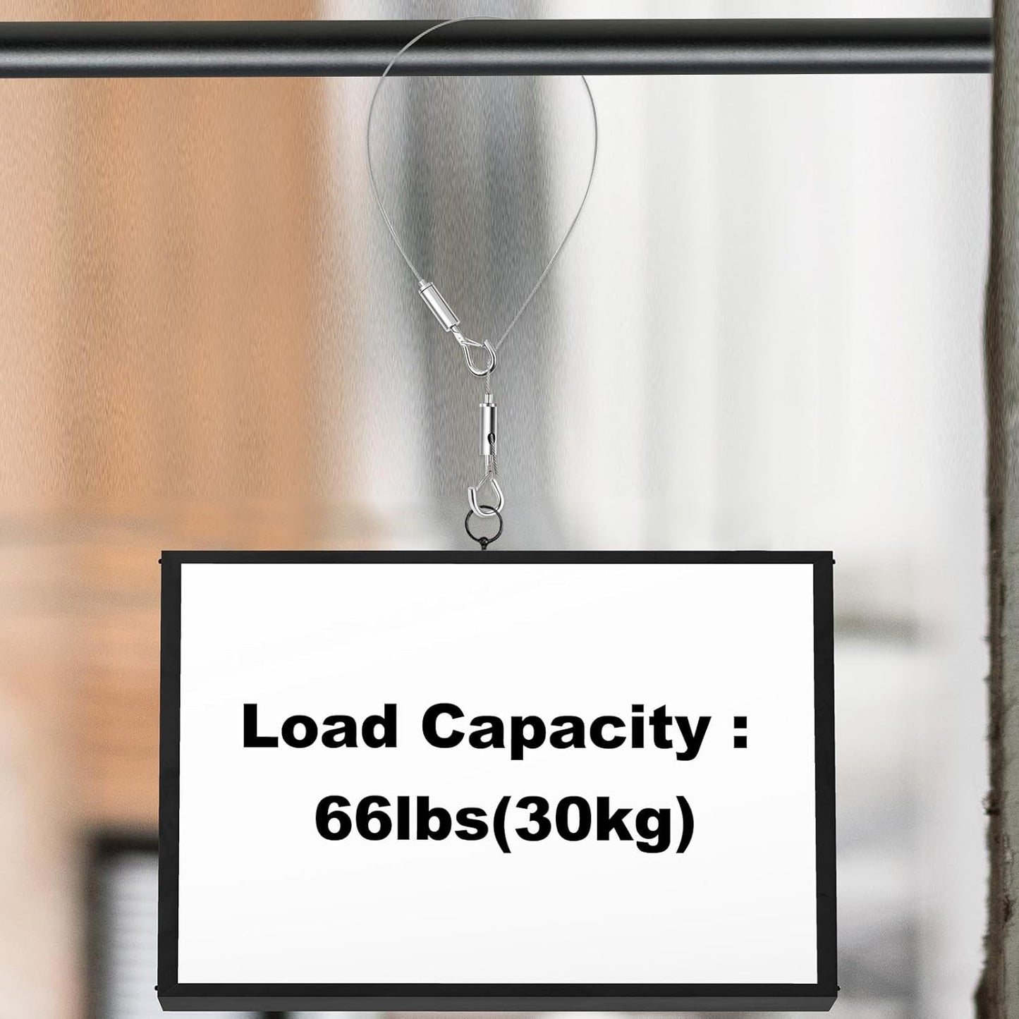 6 Pcs Picture Hanging Wire Heavy Duty Adjustable Art Hanging Wire 9.8FT x1.5mm Stainless Steel Frame Wires Rope for Mirrors Frames Artwork Basket Flowerpot Light Lamp Billboard (Hold up to 30kg/66lb)