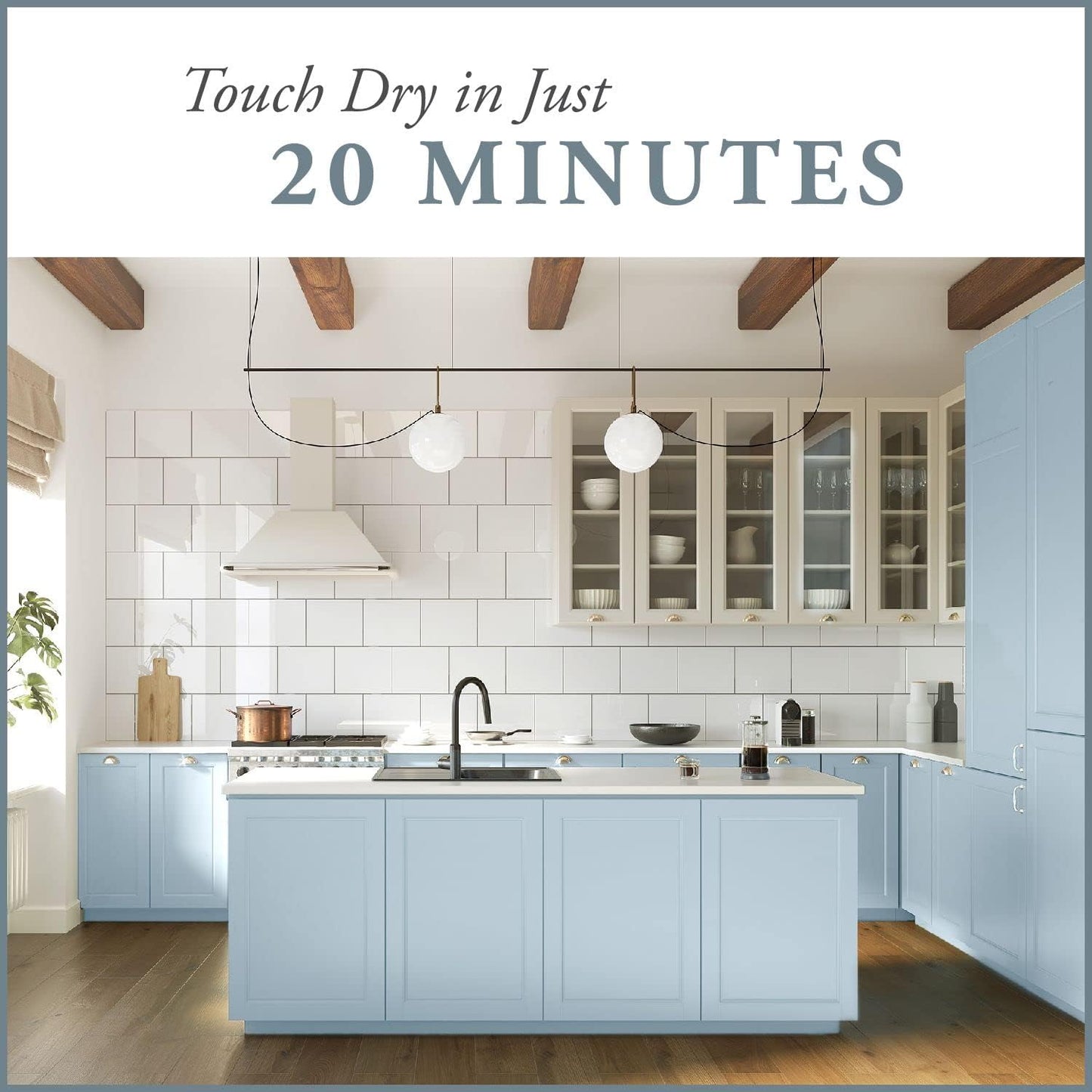 AMY HOWARD AT HOME Chalk-Based One Step Paint for Furniture, Cabinetry, Decor, Finish, and More | No Stripping, Sanding, or Priming | Ultra-Light Base | 16 Ounce | French Blue