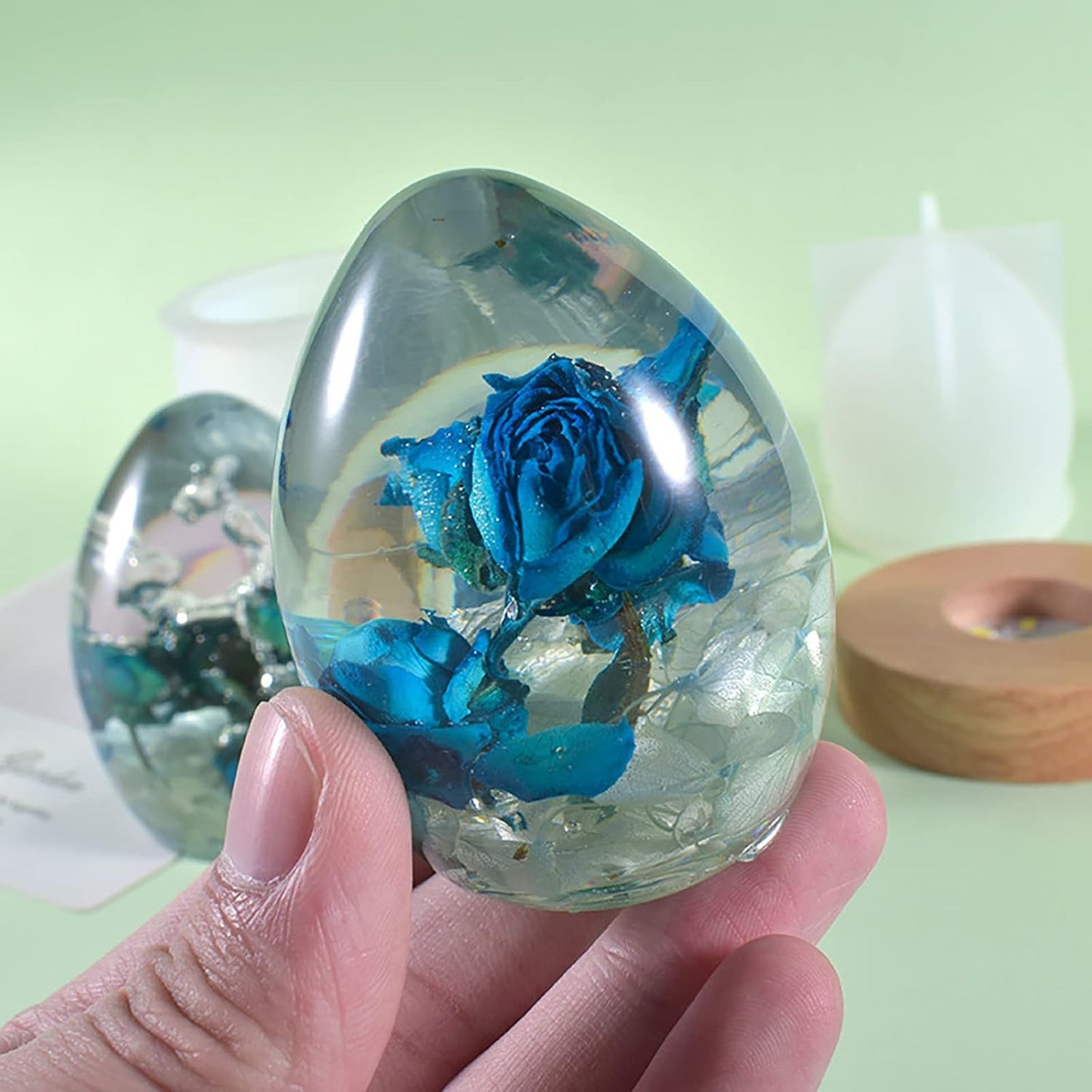 3 Pack Silicone Egg Cake & Candle Molds - Lava Dragon Egg Shapes - Clay & Resin Making Molds - Craft Supplies
