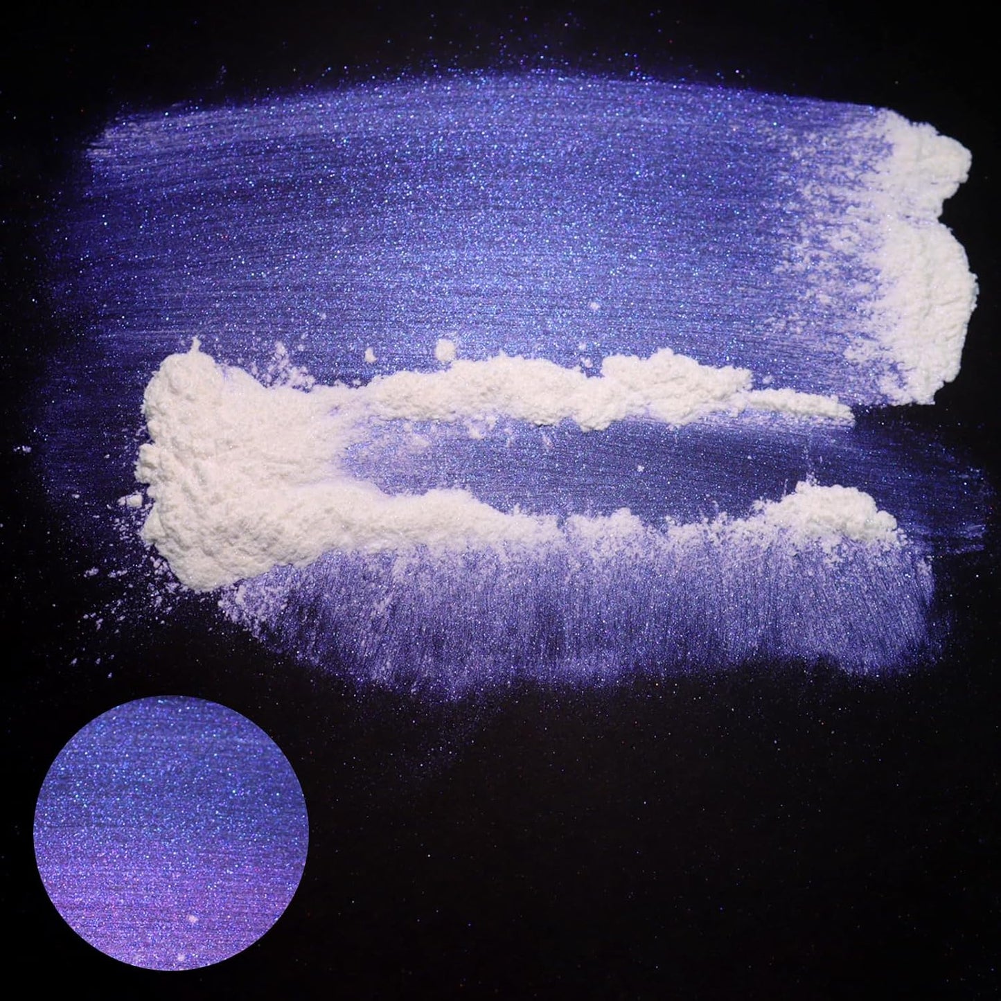 Matio Interference Mica Powder, 1.06oz/ 30g Ghost Sapphire Chrome Powder, Pearlescent Effect Color Shift Pigment for Epoxy Resin, Makeup Shimmer, Nail Polish,Soap Dye,Candle Making,Paint,Slime