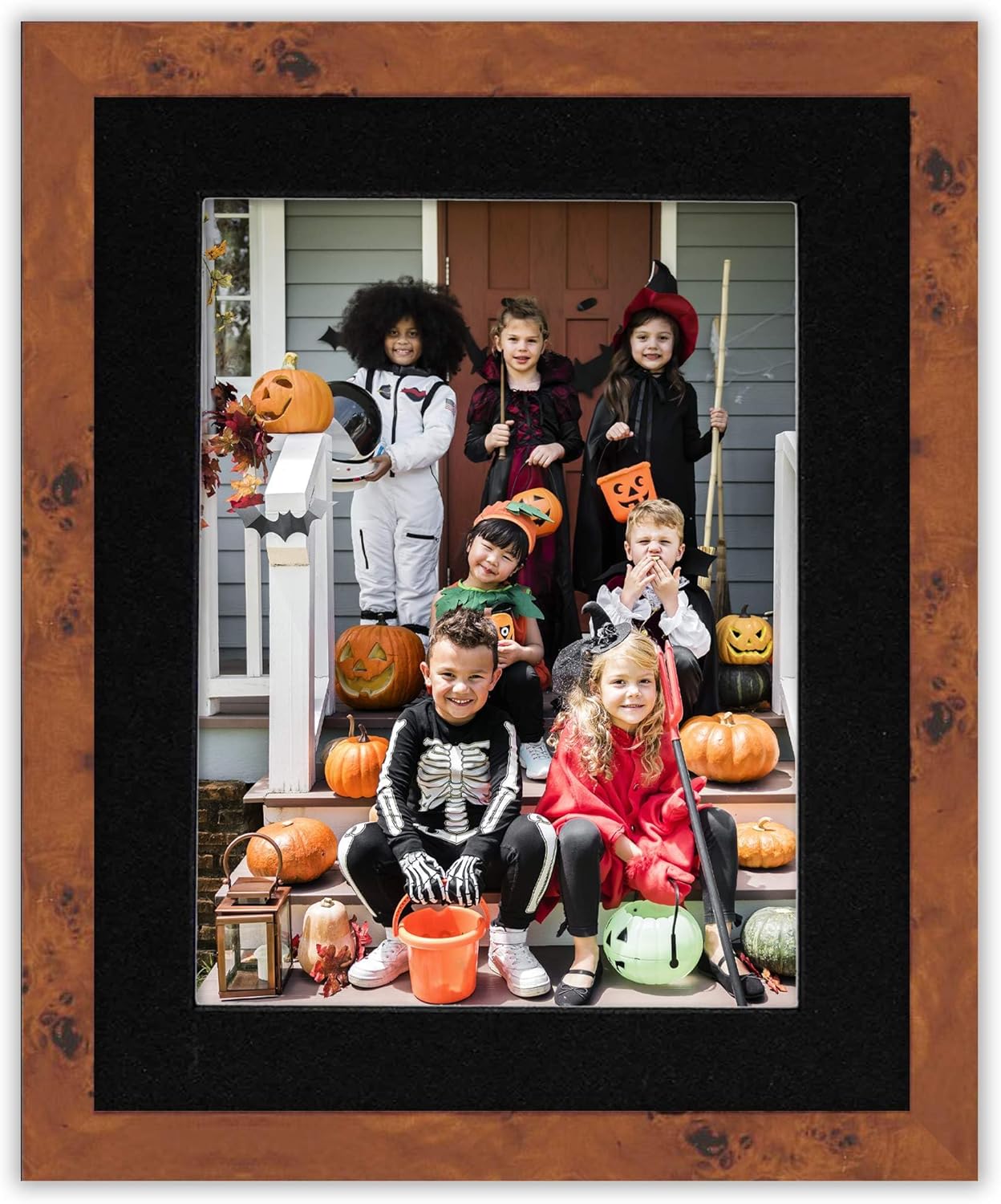 8.5x11 Mat Bevel Cut for 7x9 Photos - Acid Free Black with Black Core Precut Matboard With Backing Board and Crystal Clear, Self Seal Photo Mat Bag - For Pictures, Photos, Framing - 4-ply Thickness