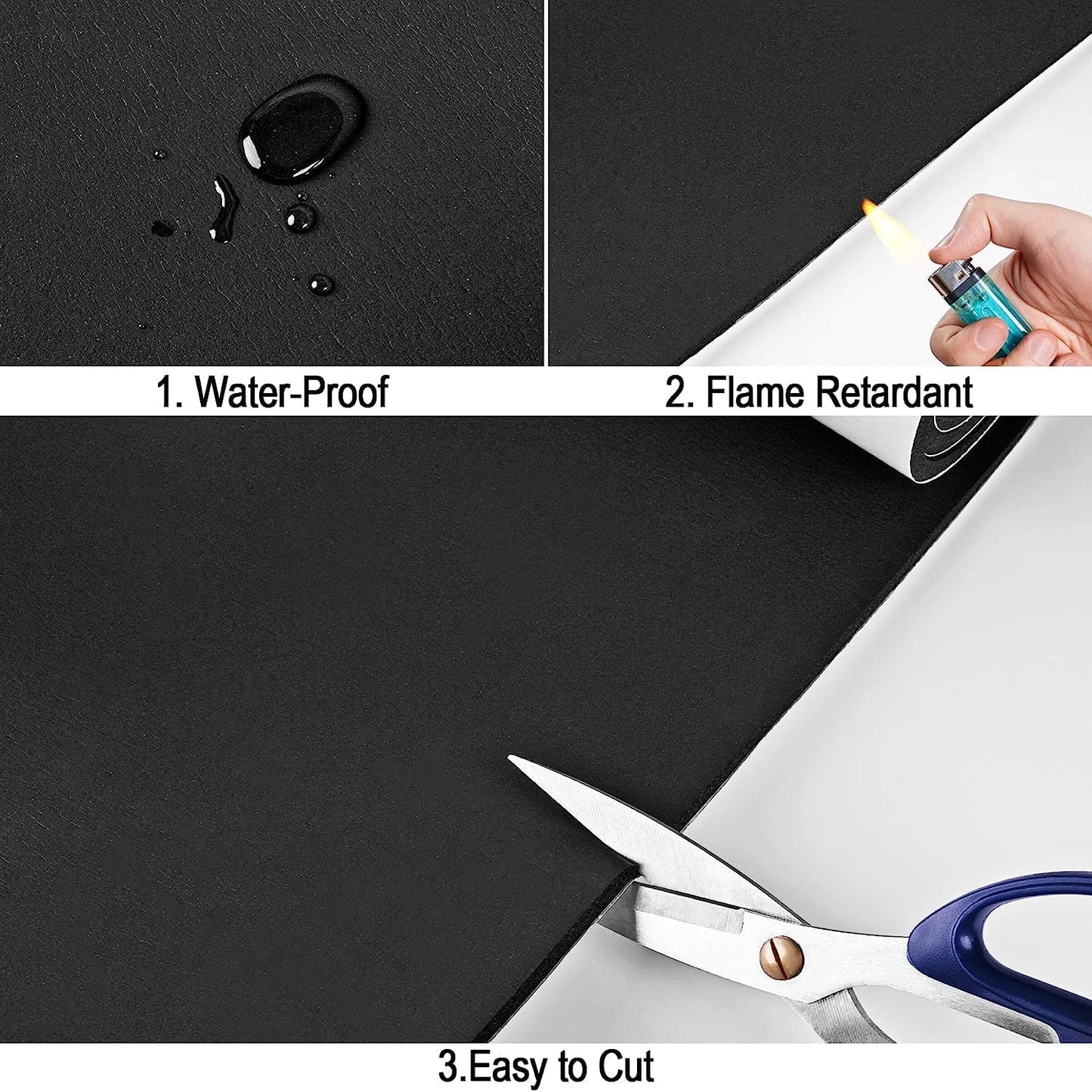 Neoprene Sponge Rubber Foam Sheets with Adhesive Backing, 12" x 81" x 1/8" Black Foam Roll Insulation Board Soundproof Neoprene Mat, Great for Cosplay Padding, DIY, Gaskets, Costume, Crafts