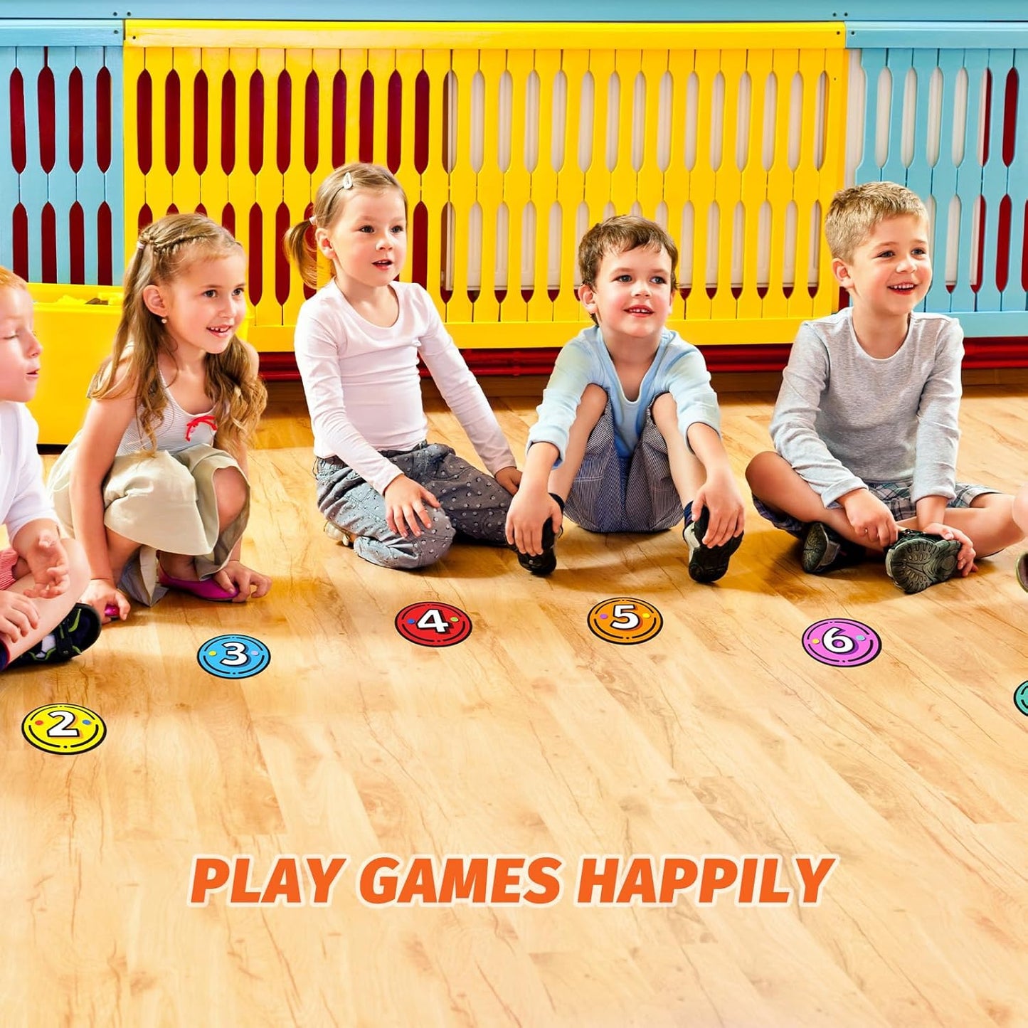 40PCS Line Up Spots for Classroom Floor, 4” Floor Numbers Stickers for Back to School Kindergarten Preschool Elementary Supplies