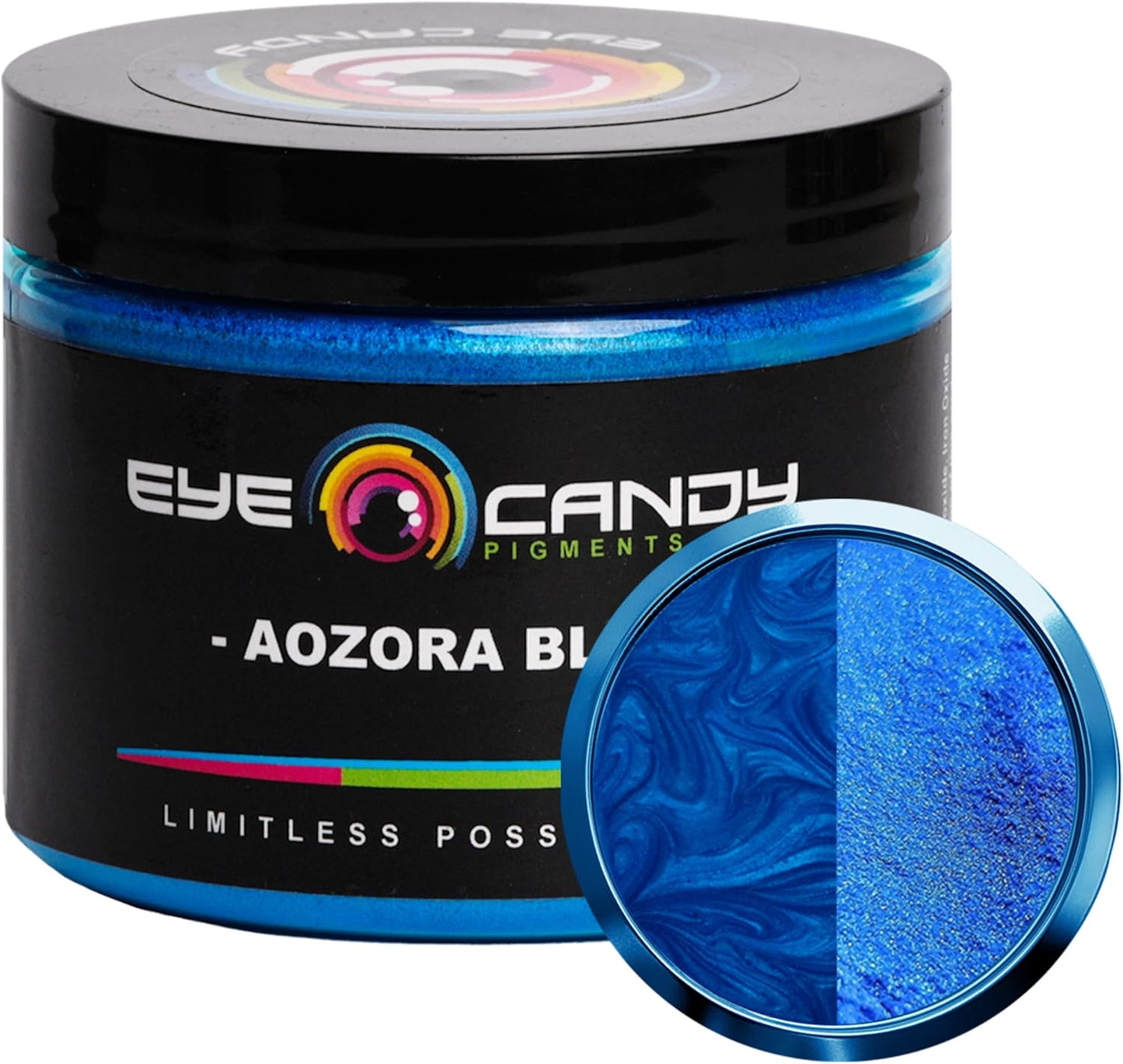Eye Candy Pigments Premium Blue Mica Powder - Aozora Blue (50gr) - for Epoxy, Resin, Soap, Paint, Woodworking, Acrylic Pouring, Bath Bombs, Fishing Lures - DIY Arts and Crafts Additive