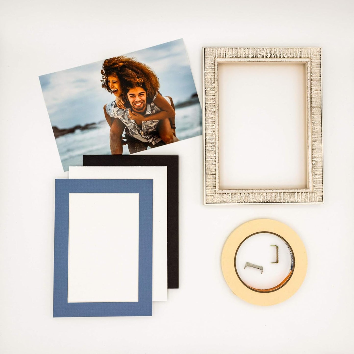 Pack of Ten Acid Free 8.5x11 Mats Bevel Cut for 7x9 Photos - Brittany Blue Precut Matboards with Backing Boards and Self Seal Photo Mat Bags for Pictures, Photos, Framing - 4-ply Thickness
