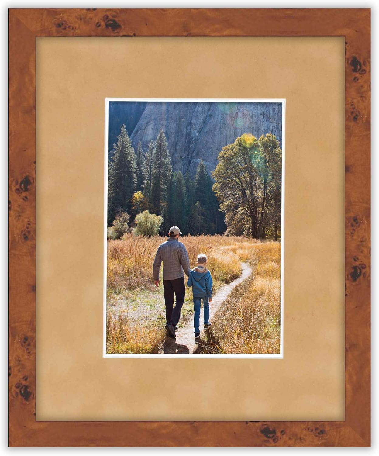 Pack of TEN 8.5x11 Mats Bevel Cut for 7x9 Photos - Acid Free Beige Suede Precut Matboards For Pictures, Photos, Framing - 4-ply Thickness