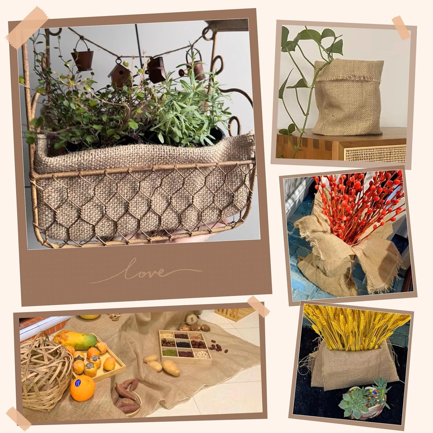 60" x30 Feet Premium Natural Burlap Fabric Roll – Multipurpose for Gardening, Weddings, Crafts & Holiday Decor – Wedding Aisle Runner, Halloween/Christmas Burlap, Weed Barrier & More