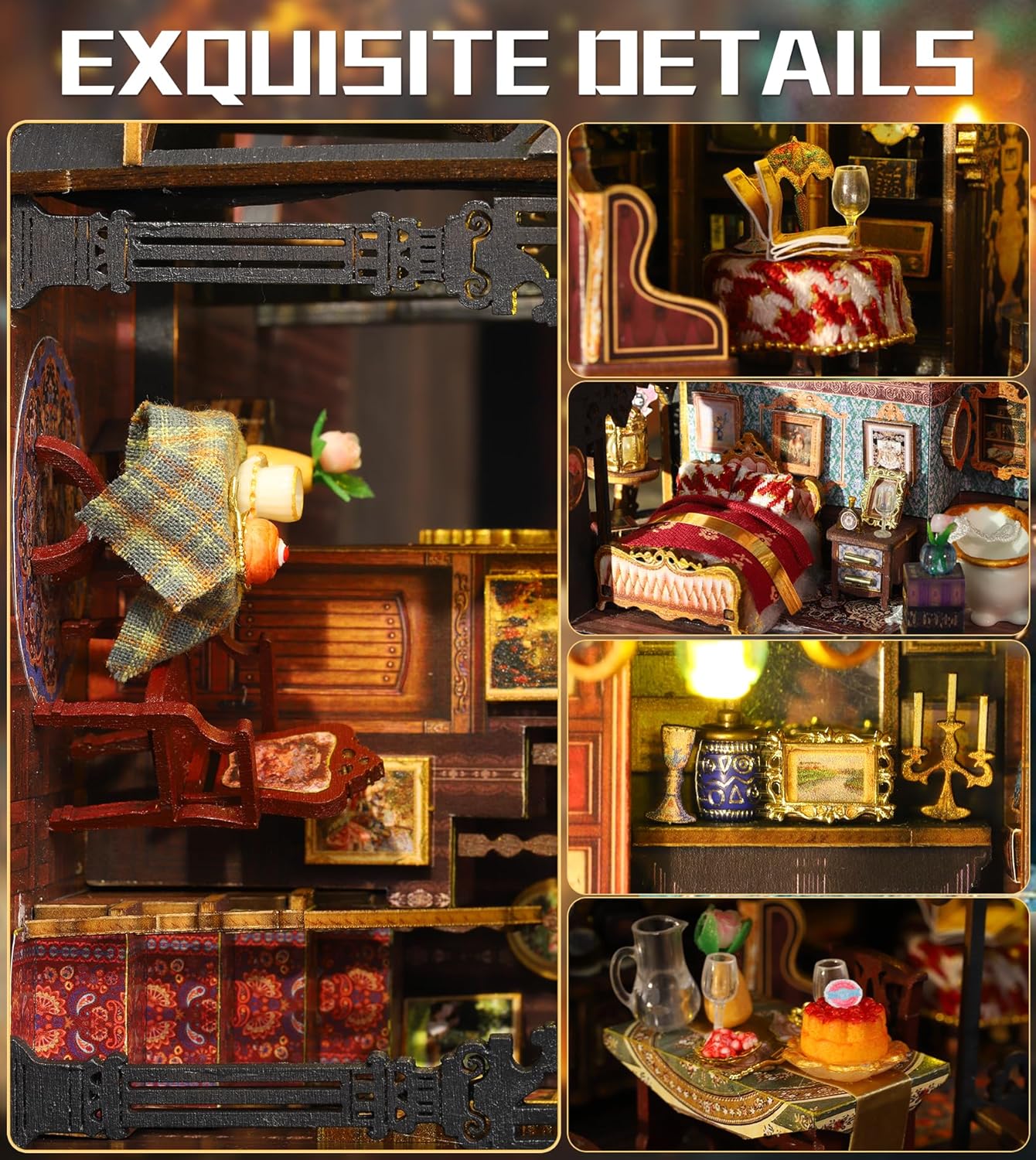 DIY Dollhouse Miniature House Kit,DIY Kit Mini House Model,1:24 Scale Creative Doll House Best Christmas Birthday Gift for Lovers Boys and Girls. (Edinburgh Castle)