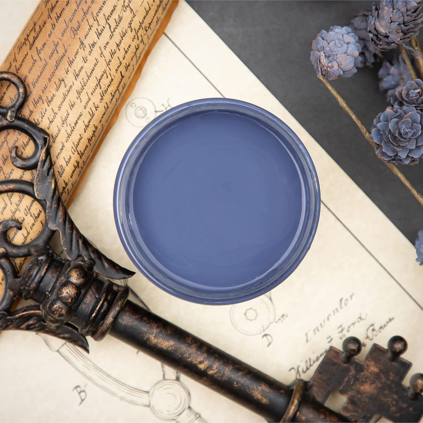 Dixie Belle Paint Company Chalk Finish Furniture Paint - Yankee Blue (1 Gallon - 128oz) - Matte Dainty Pink Chic Chalk Mineral DIY Furniture Paint