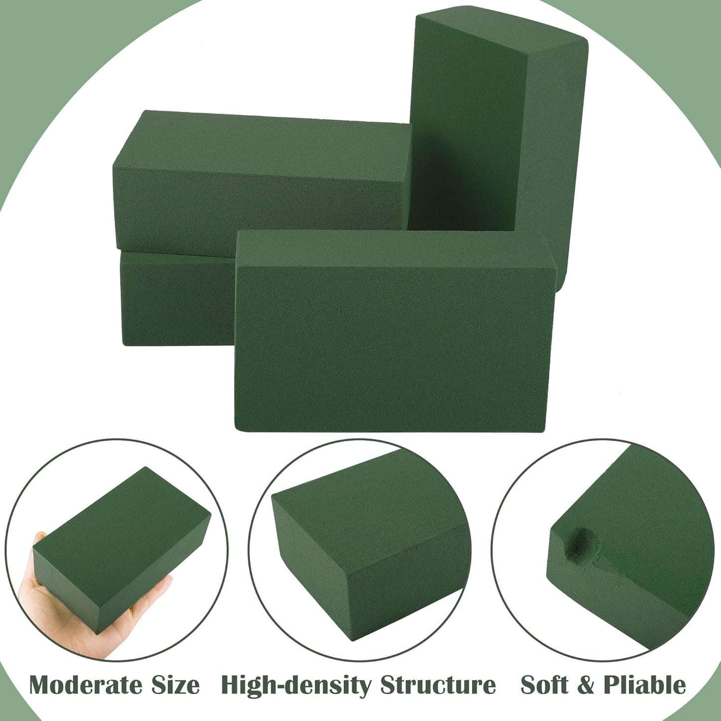 48 Packs Floral Foam Blocks Wet & Dry Floral Foam Bricks 5.5x3.1x1.8 Inch Flower Arranging Kit for Fresh and Artificial Flowers Florist Foam Blocks for Wedding Home Decor