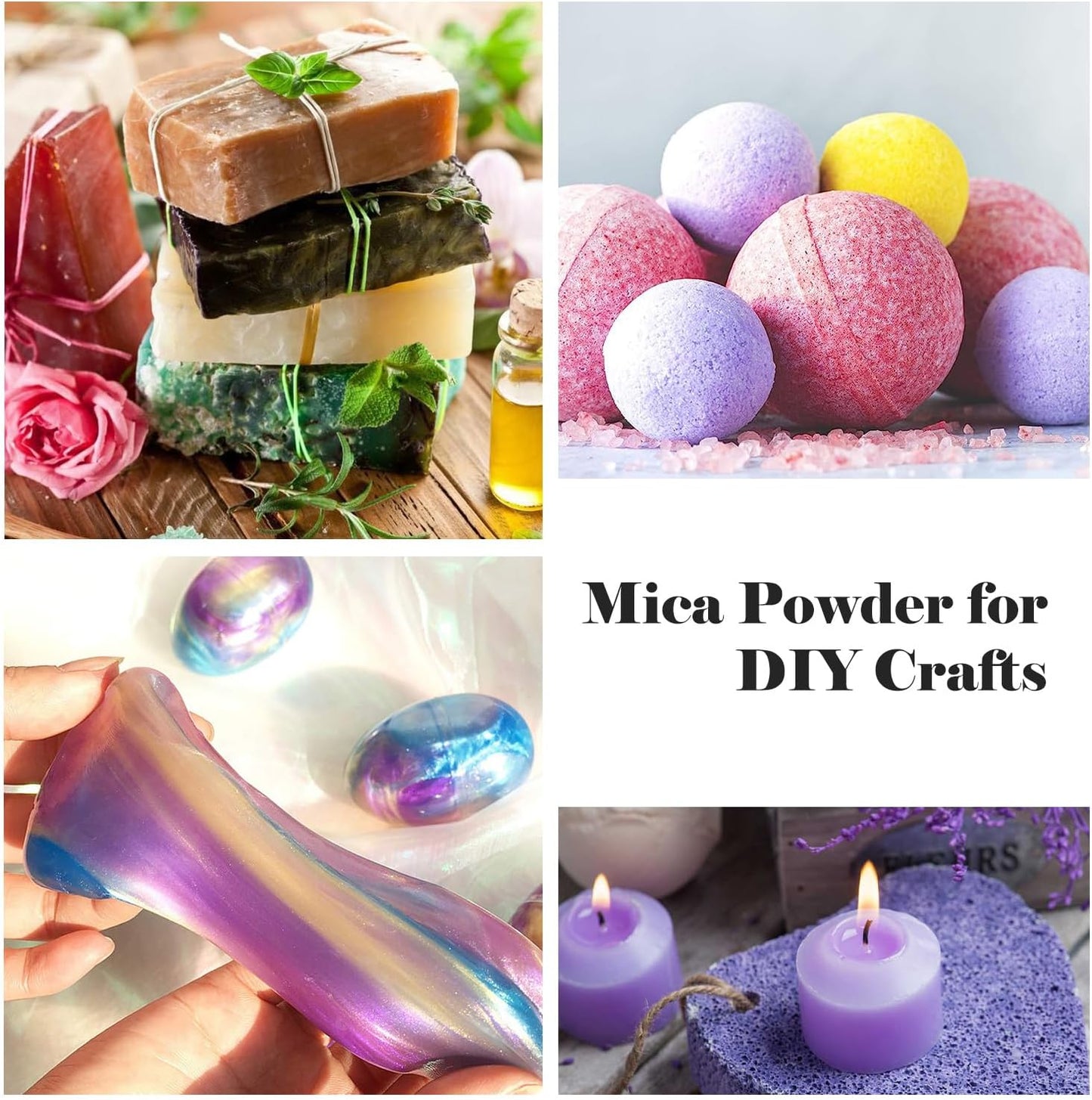Violet Mica Powder Pigment (100g) -Cosmetic Grade Metallic Mica Powder for Epoxy Resin, Lip Gloss, Soap,Candle Making, Bath Bombs,Tumblers,Jewelry, Dyes and DIY Crafting Projects(Silky Violet,3.5oz)
