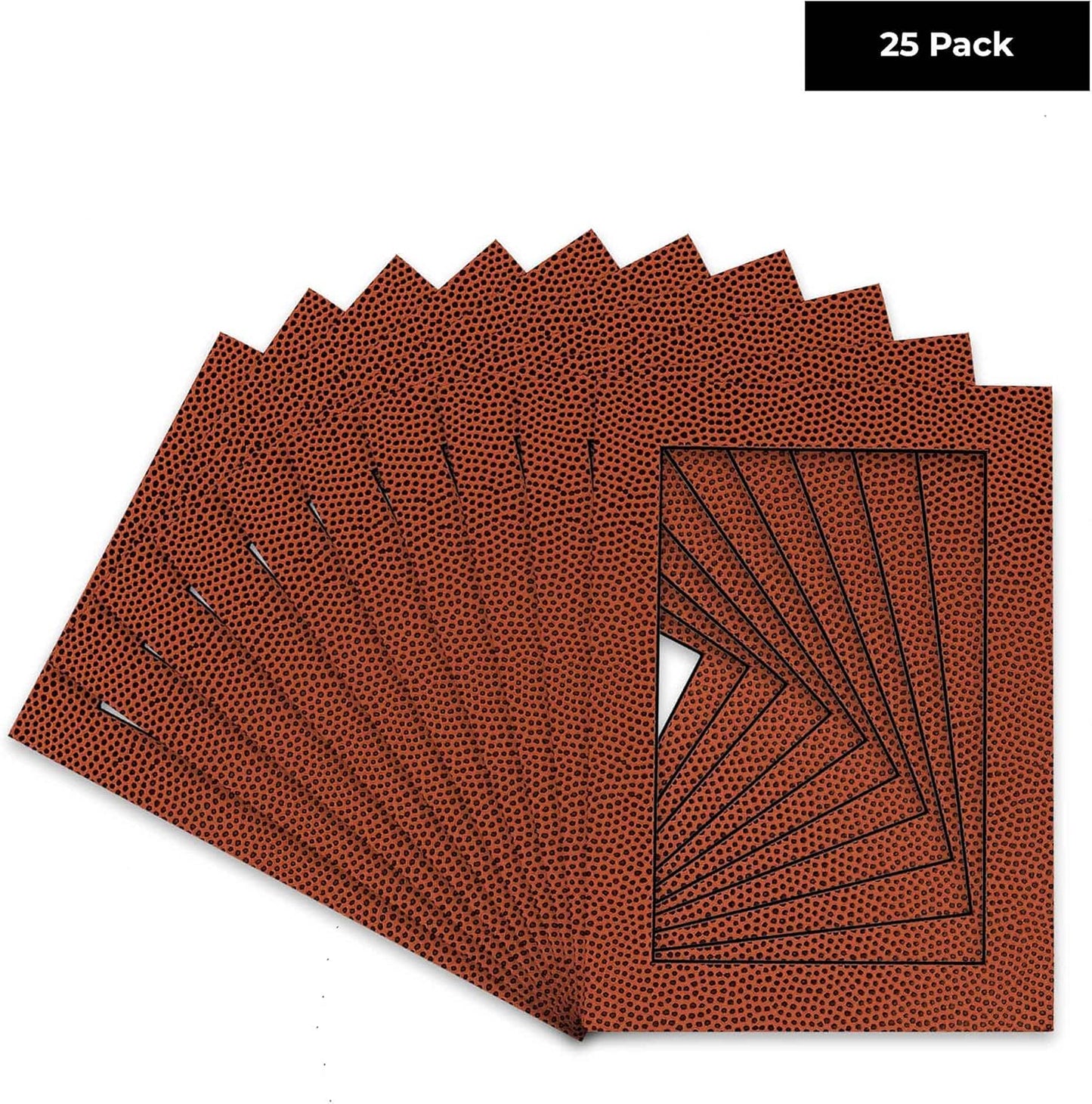 Pack of 25 Acid Free 11x14 Mats Bevel Cut for 8.5x11 Photos - Football Texture Precut Matboards For Pictures, Photos, Framing - 4-ply Thickness