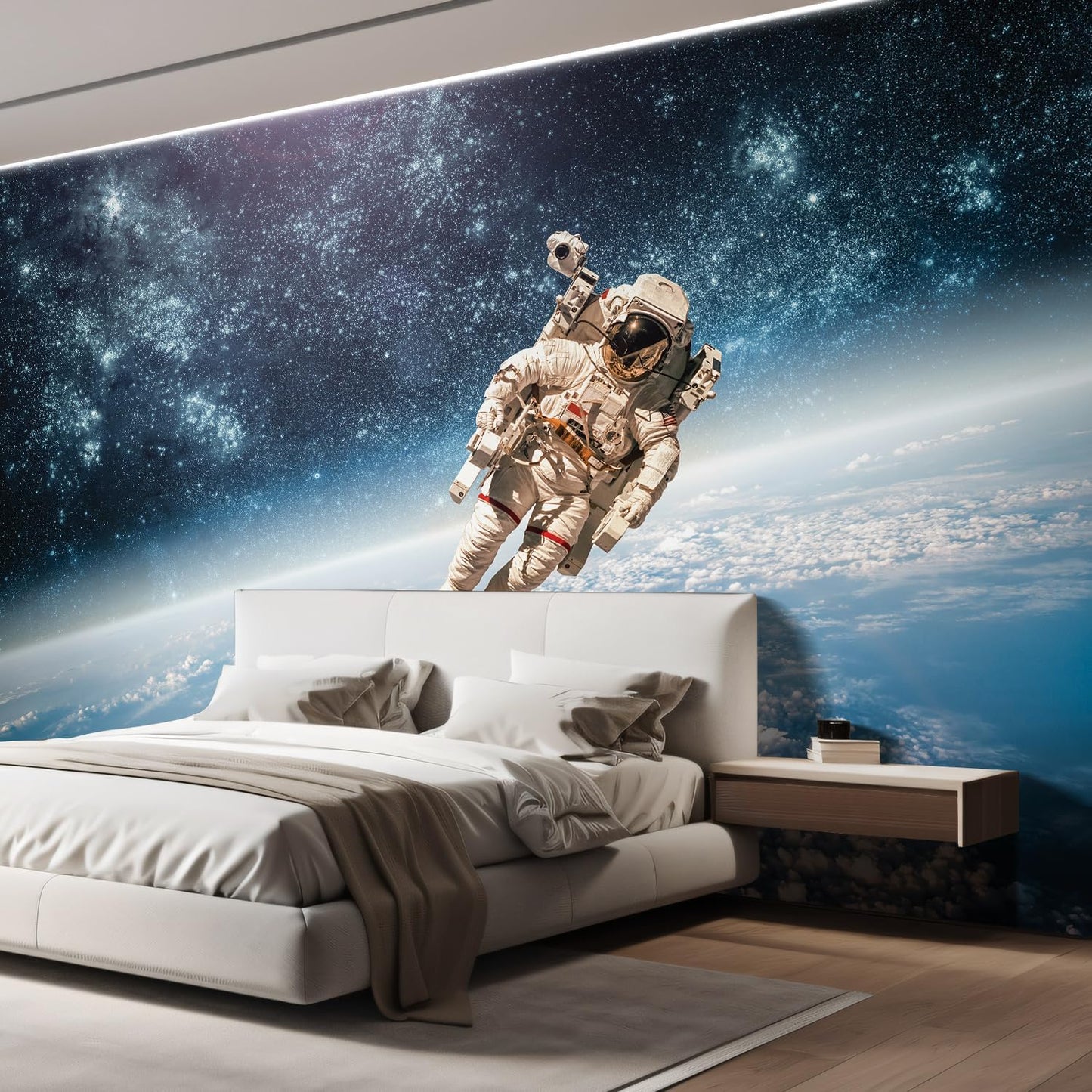 wall26 an Astronaut Floating About Planet EarthWall Mural, Removable Sticker, Home Decor - 108x120 inches