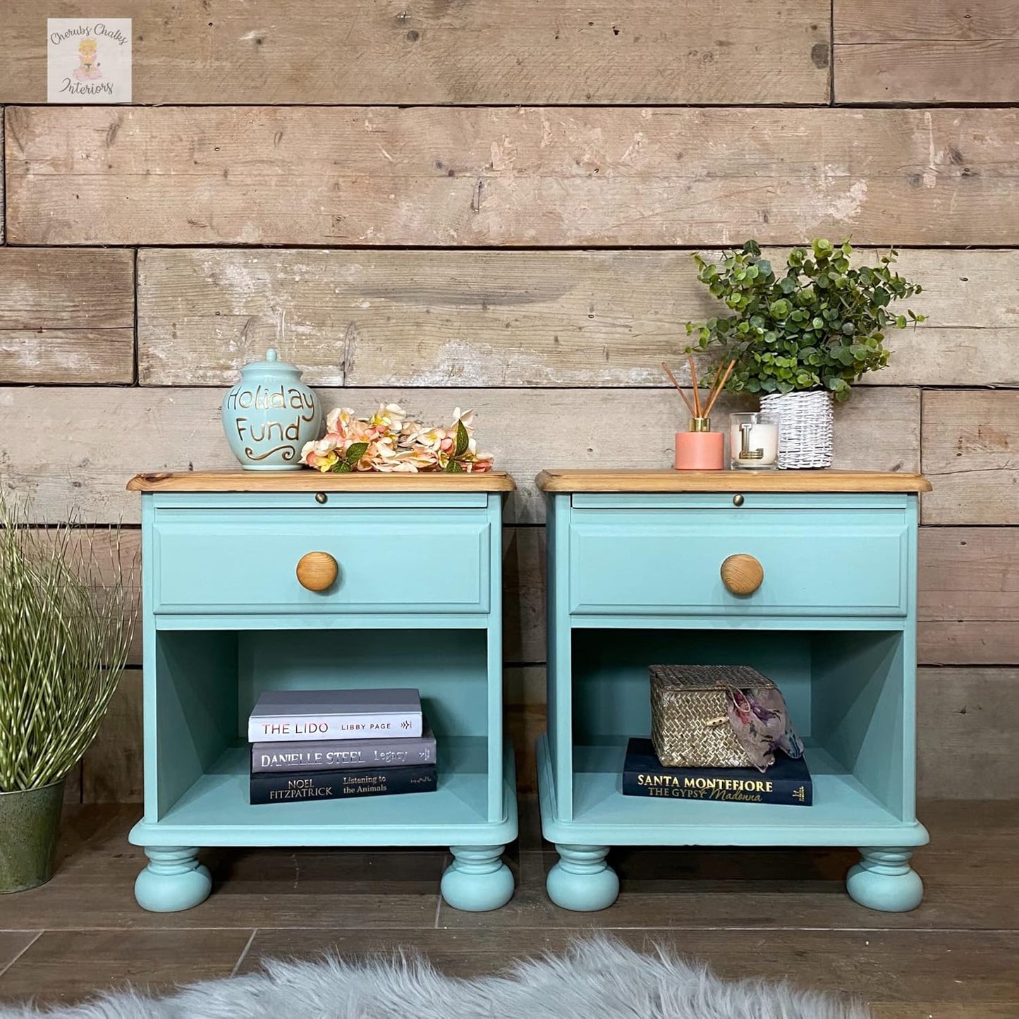 Dixie Belle Paint Company Chalk Finish Furniture Paint - Sea Glass (32oz) - Matte Pastel Blue/Green Chic Chalk Mineral DIY Furniture Paint