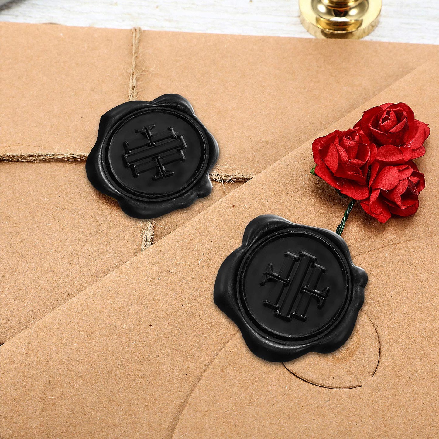 Nuanchu 15 Pcs Glue Gun Sealing Wax Sticks Retro Vintage Wax Sticks for Seal Stamp and Letter for Wedding Invitations Card Envelope Christmas Holiday Gift Ideas(Black)