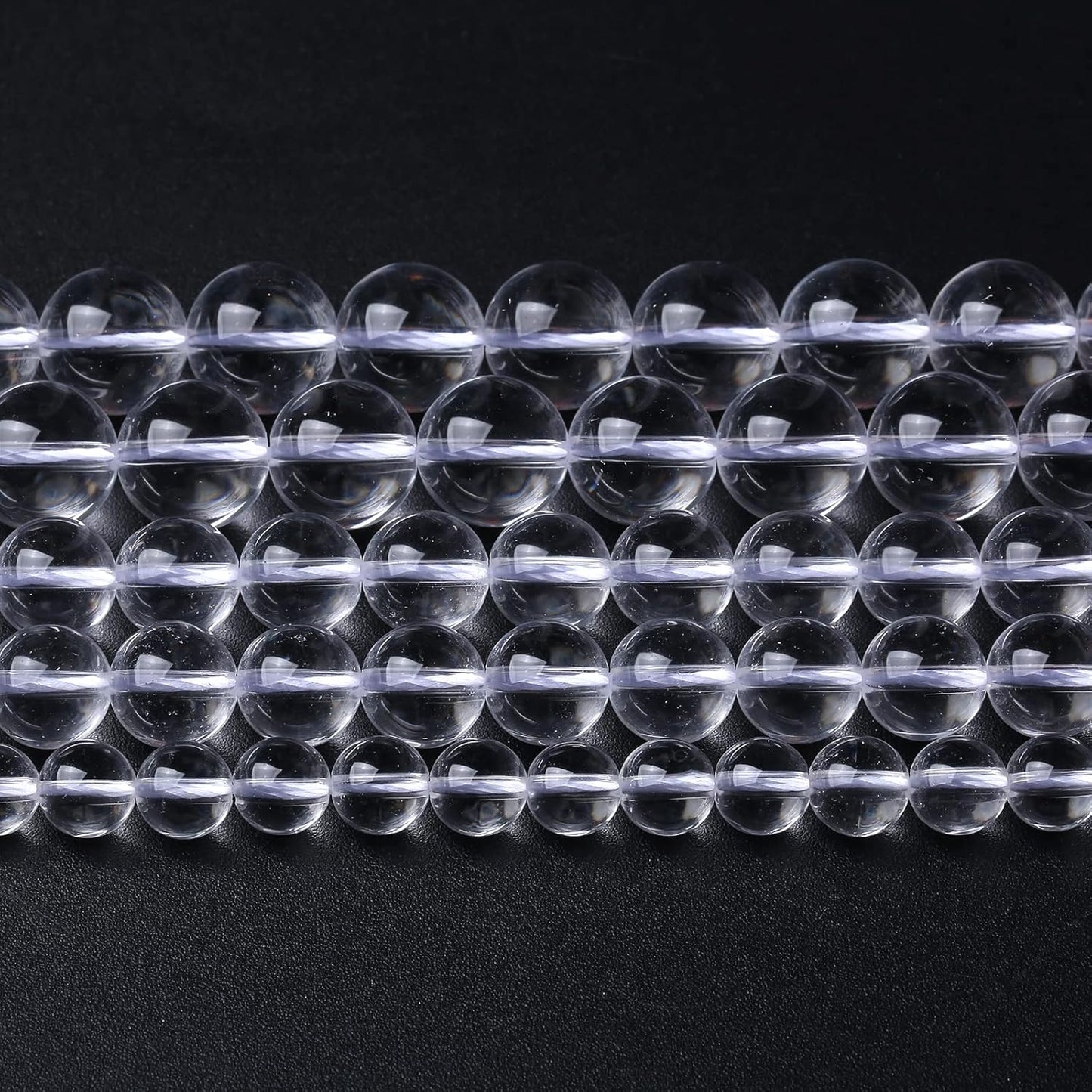 AAAAA Natural Clear White Crystal Quartz Beads Round Loose Spacer Beads for Jewelry Making DIY Bracelets Crystal Energy Healing Power Stone 32pcs 12mm 15 Inch