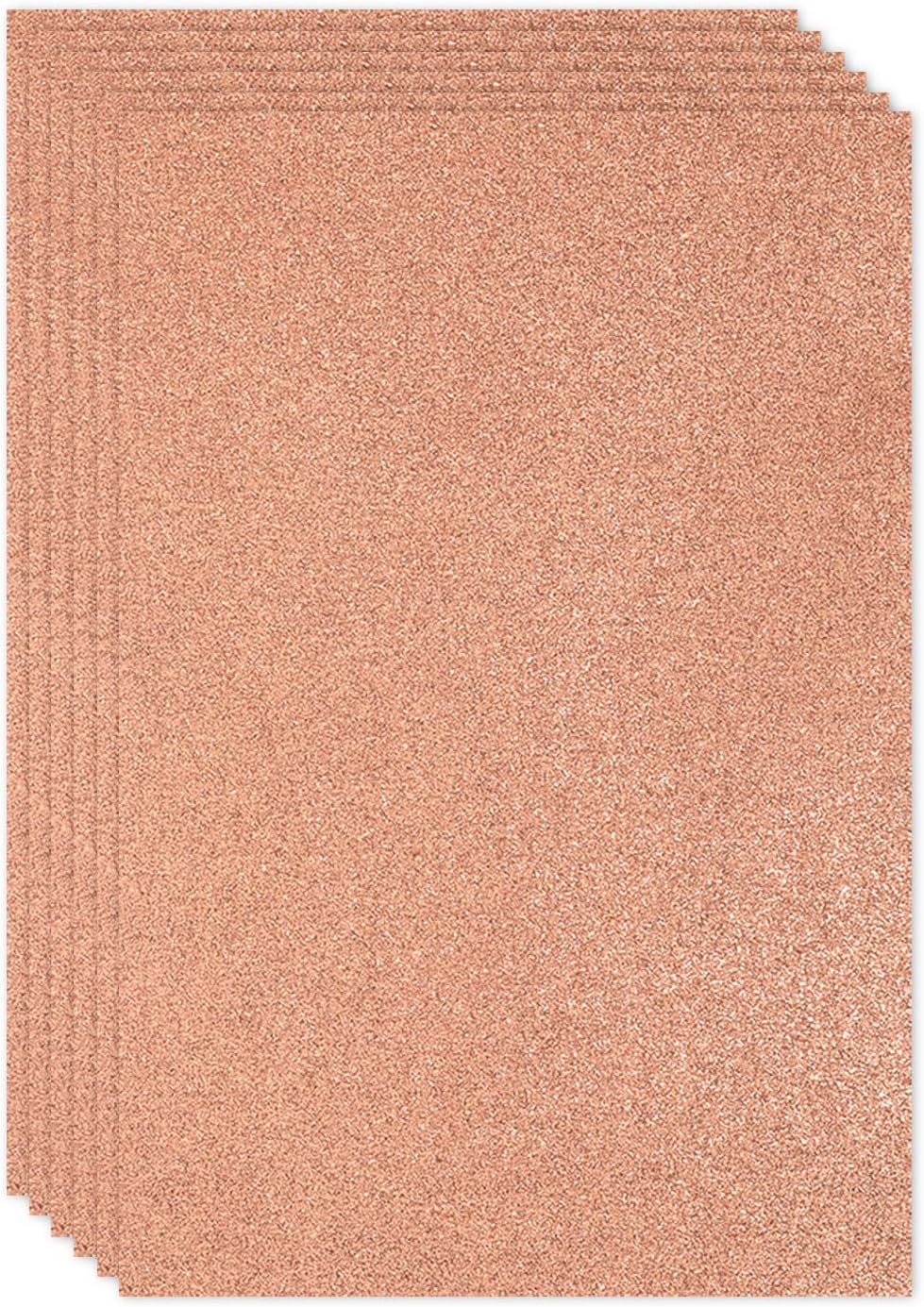 PATIKIL 2mm(1/10") Thick Non Adhesive Glitter Foam Sheet 16x24inch(40x60cm) Light Yellow, EVA Shiny Foam Board for Craft, 6 Pcs