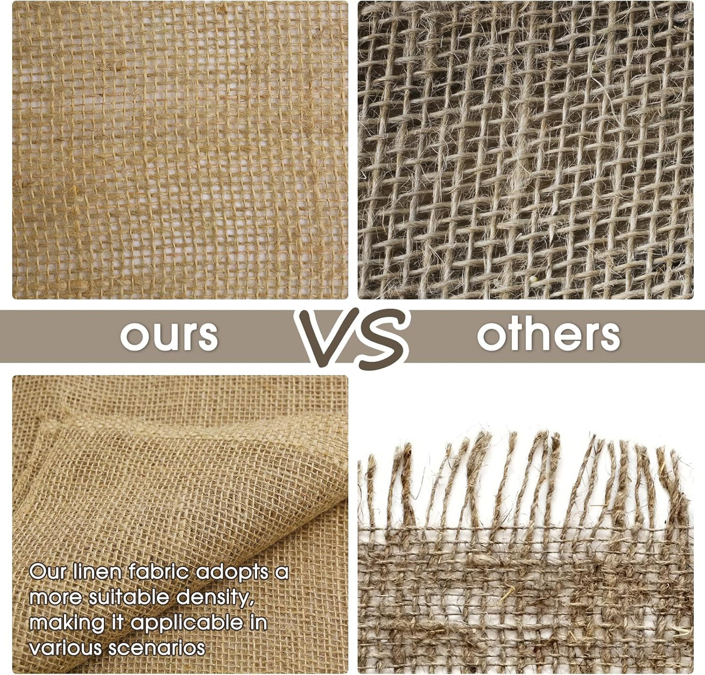 Burlap Fabric - Garden Burlap Fabric Roll Natural Jute Outdoor Fabric Burlap Weed Barrier Trees Trunk Wrap for Crafts Farmhouse Gardening Table Decor for Crafts (19.7" x 20 Feet)