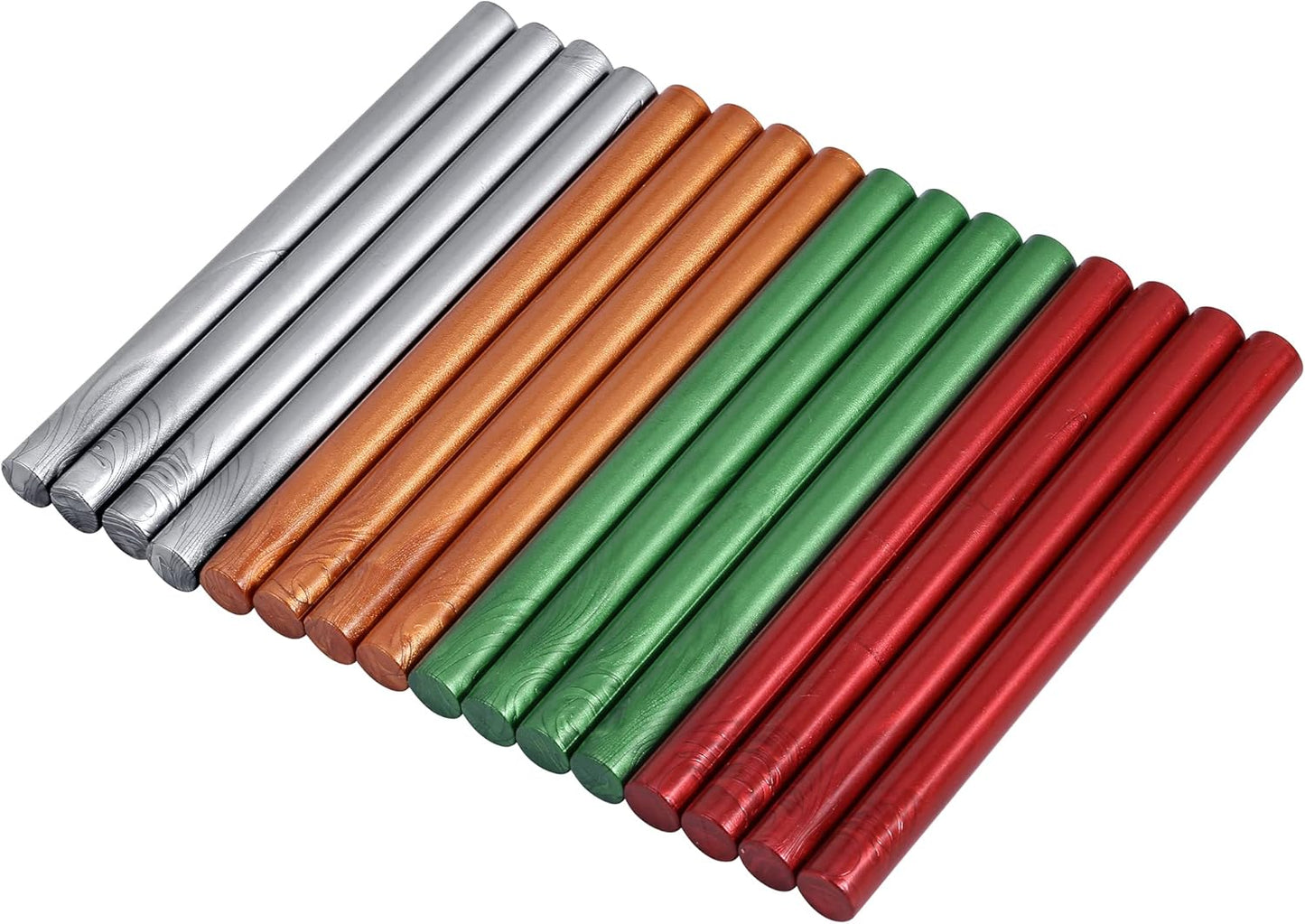 Yoption 16 Pack Christmas Glue Gun Sealing Wax Sticks for Wax Seal Stamp, Great for Wedding Invitations, Cards, Envelopes (Christmas Series Color)