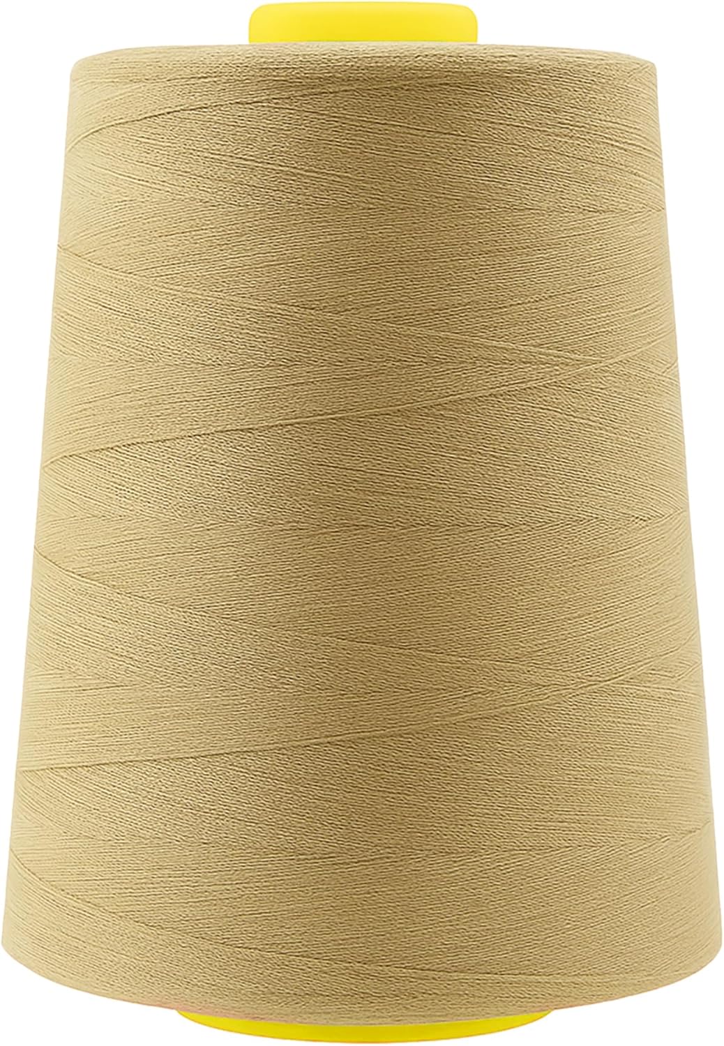 Mandala Crafts 4 Pack of Serger Threads Cones Spools - 20S/2 24000 Yards Polyester Khaki Threads for Sergers Machine and Overlock Quilting Sewing Machine