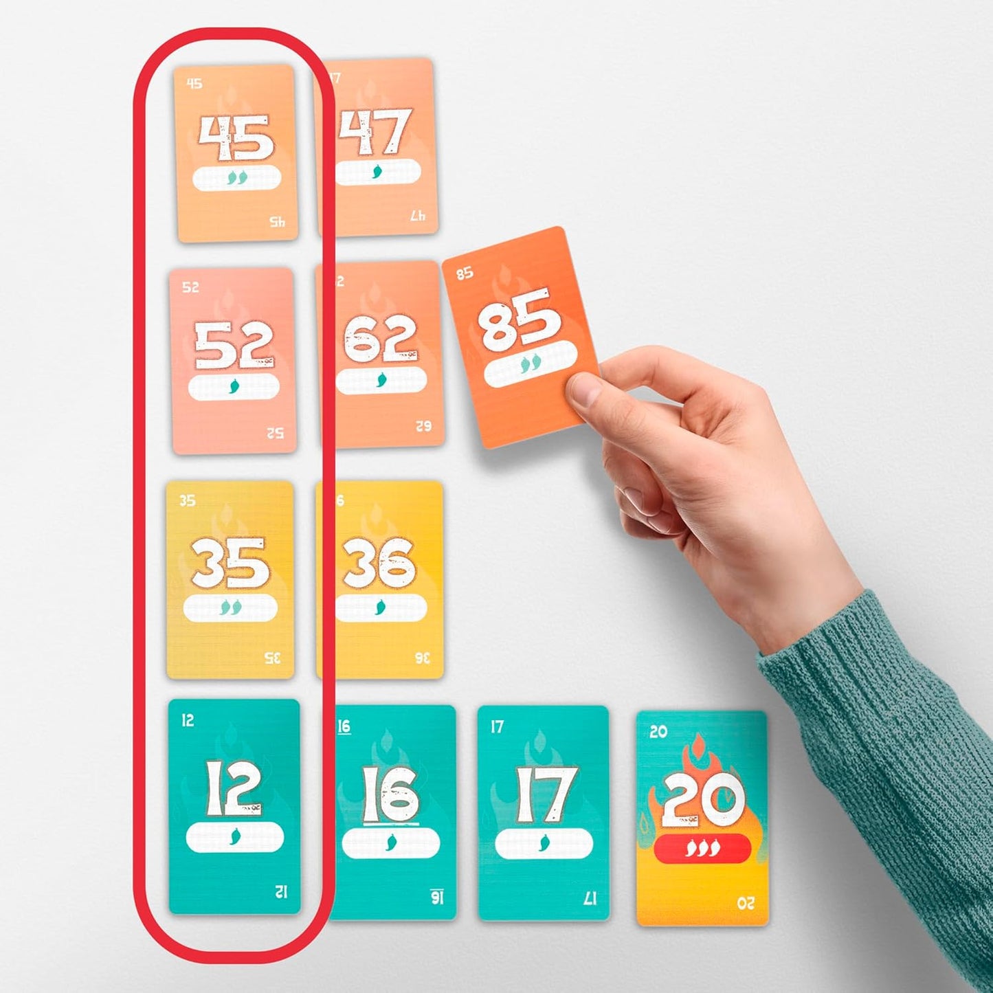 Beat The Heat Game | Family Party Card Game for Kids and Adults | Ages 8+ | 2 to 10 Players | 20 Mins. | Easy to Learn Strategy Card Games for Groups