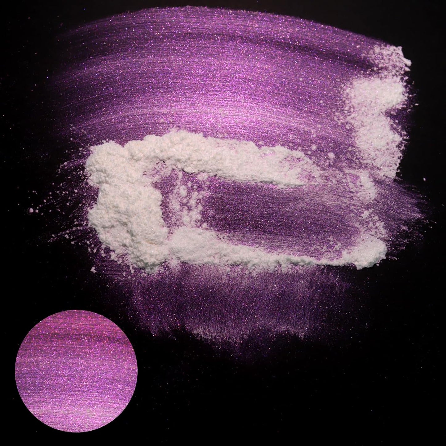 Matio Interference Mica Powder, 1.06oz/ 30g Ghost Purple Chrome Powder, Pearlescent Effect Color Shift Pigment for Epoxy Resin, Makeup Shimmer, Nail Polish,Soap Dye,Candle Making,Paint,Slime