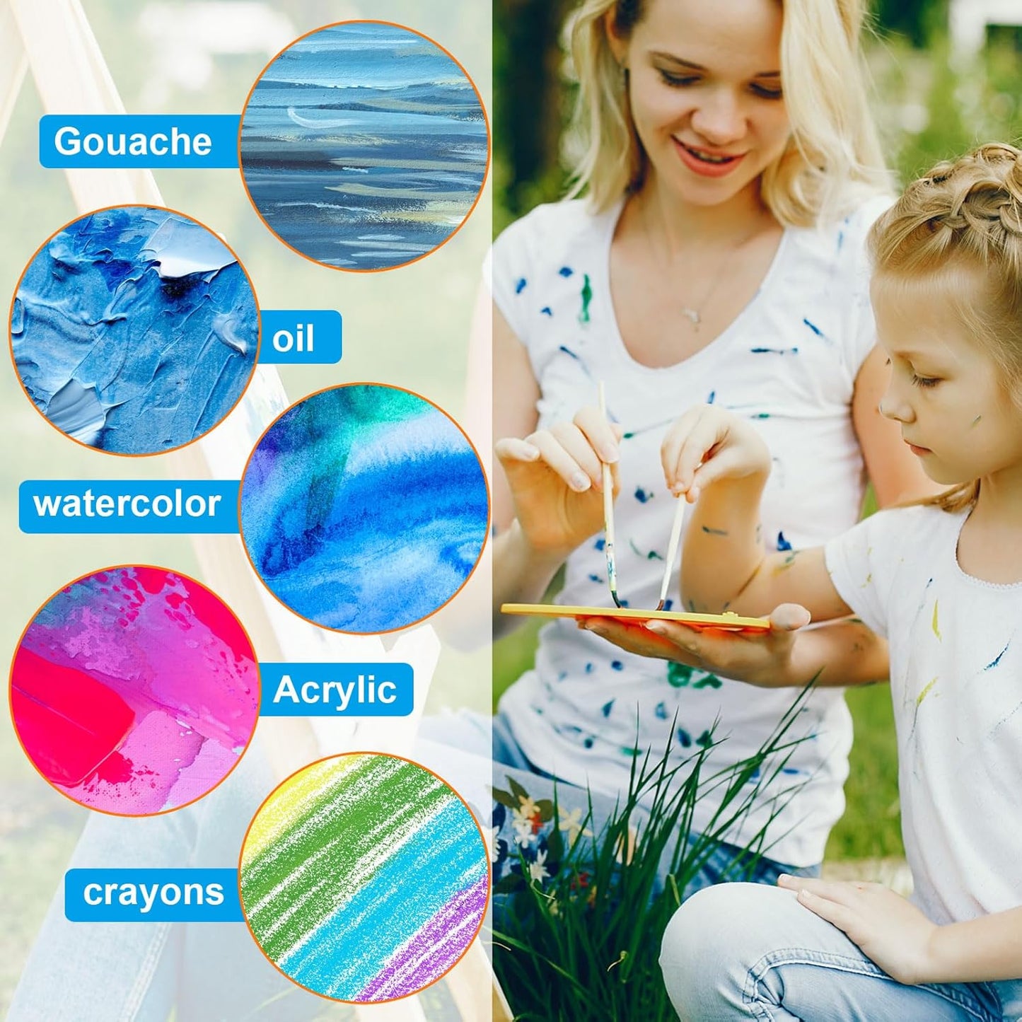 PATIKIL 10x10 Canvas Boards for Painting, 6 Pack 100% Cotton Square Triple Primed Stretched Blank Art Canvas Panel Bulk Thin for Acrylic, Oil, Tempera Paints, White