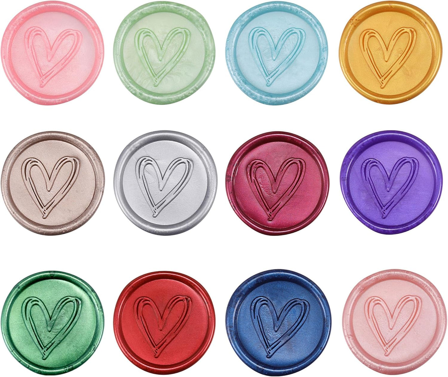 Yoption 12 Pcs Mixed Colors Sealing Wax Sticks with Wicks for Wax Seal Stamp, Wedding Invitations, Gift Wrapping, Christmas