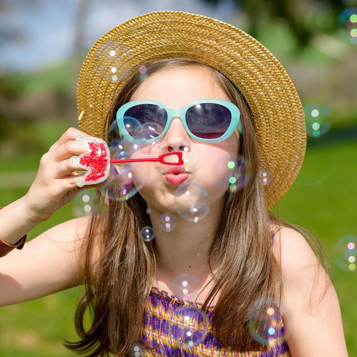 Princess Party Favors,24Pcs Glitter Crown Bubble Wands for Kids,Bling Crown Bubble Wand for Princess Birthday Party Supplies,Classroom Prizes Pinata Goodie Bag Stuffers Gift