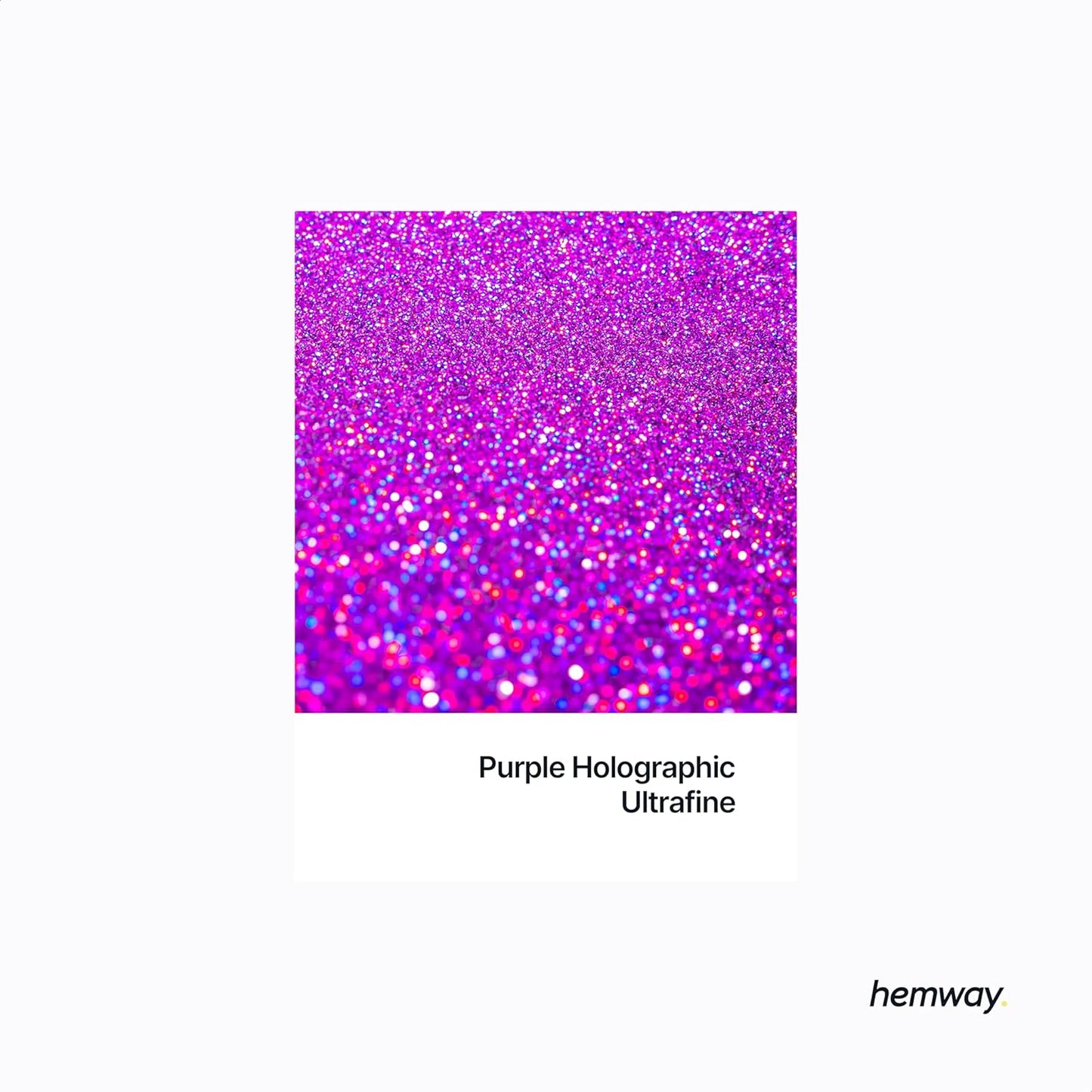 Hemway Polyurethane & Epoxy Resin Glitter for Arts, Crafts, Tumblers, Flooring, Woodwork, Decorating and Resin Projects 100g - Purple Holographic