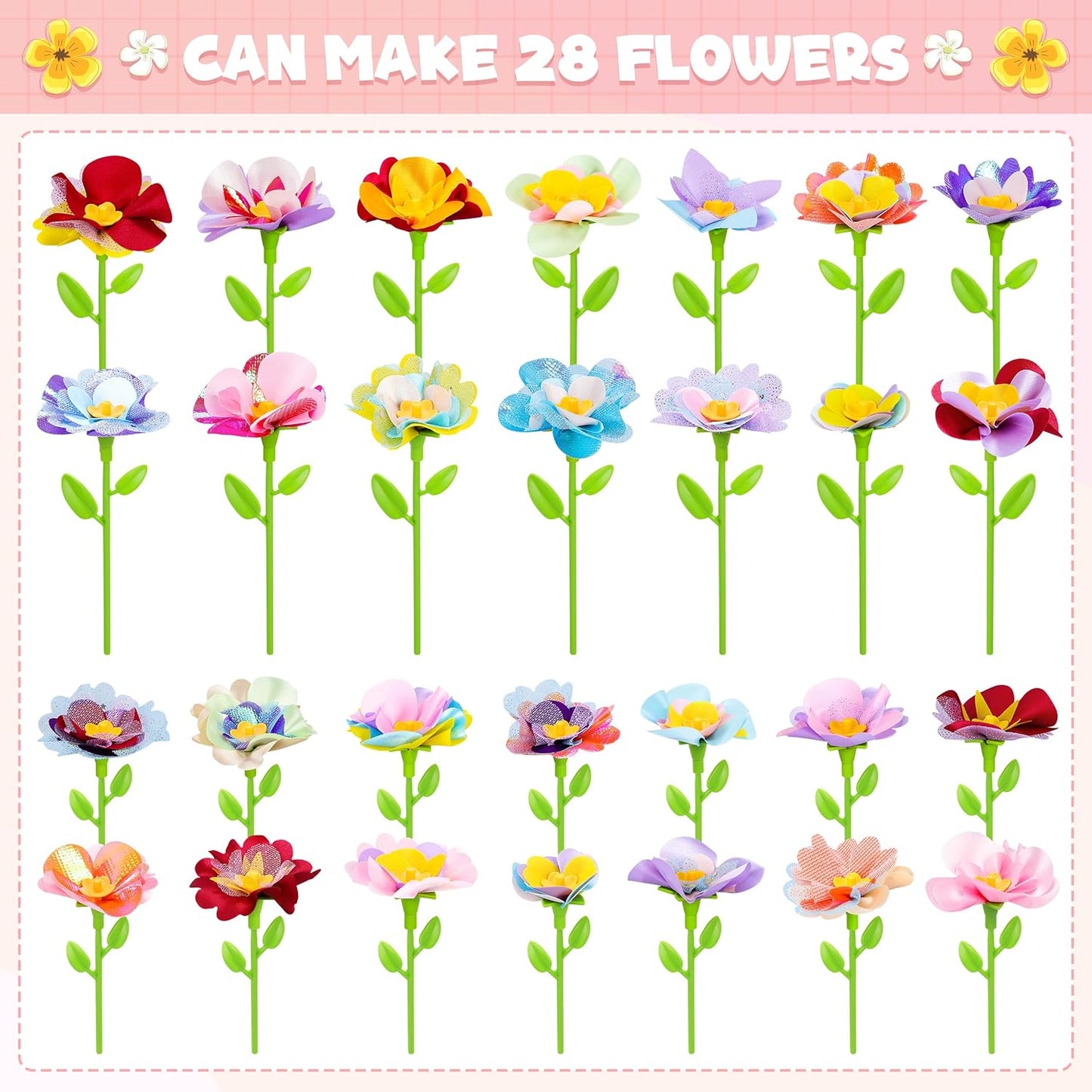 DIY Fabric Flower Bouquets Toys Accessories - Flowers Market Toy Accessories - Arts & Crafts Toy Accessories