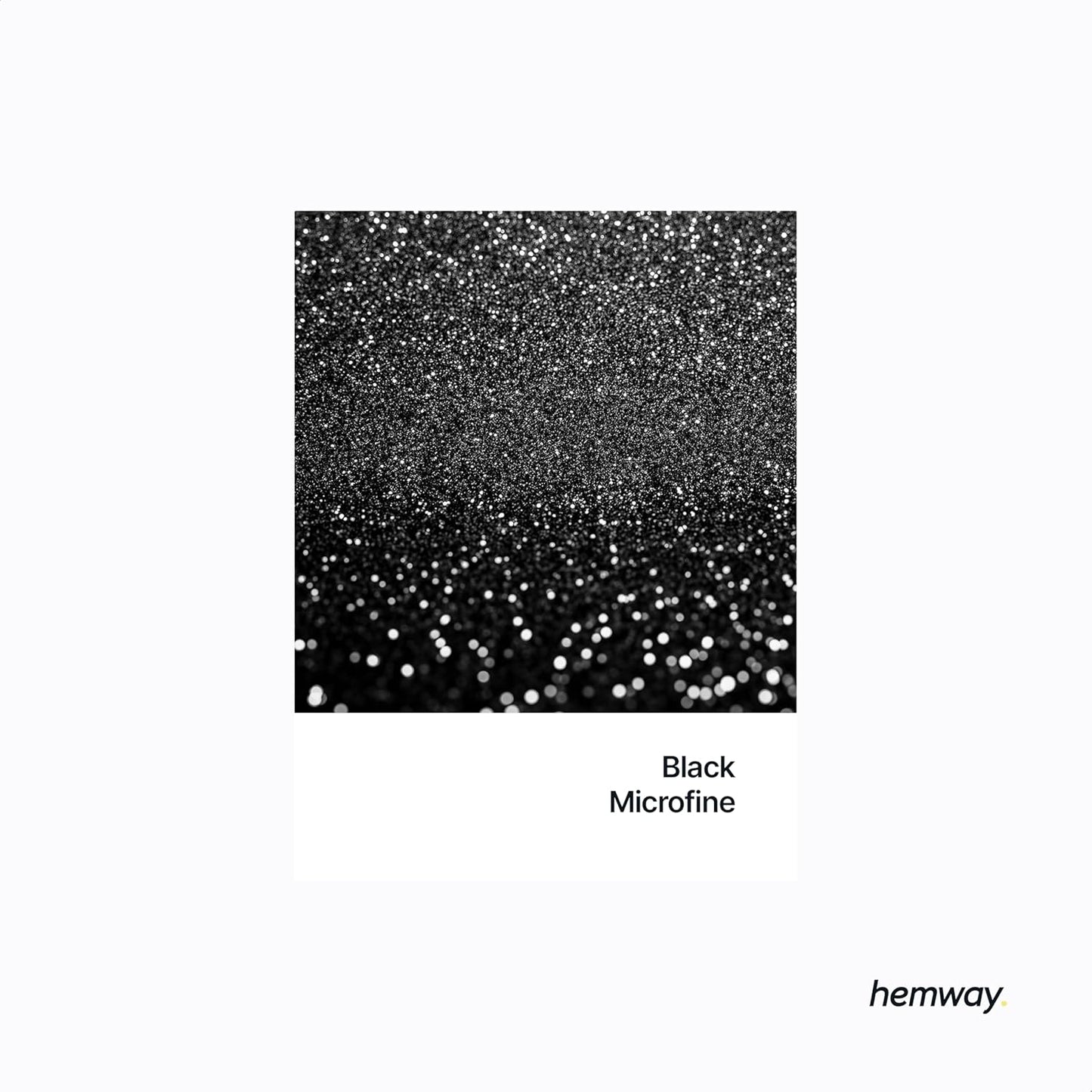 Hemway Polyurethane & Epoxy Resin Glitter 100g / 3.5oz Metallic Crystal Flake Additive for Flooring Jewelry Tumblers Glass Pigment - Microfine (1/256" 0.004" 0.1mm) - Black