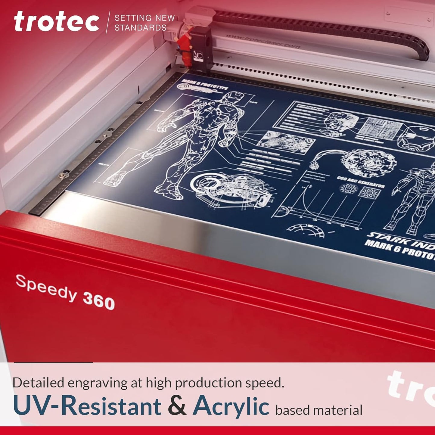 Trotec TroLase | 12"x20"x1/16", 4 Pcs | Almond/Black | 2 Ply | Modified Acrylic | Laser Engraving Double Color Plastic Sheet | Engraving Blanks for Laser, Saw, Guillotine | Made in USA