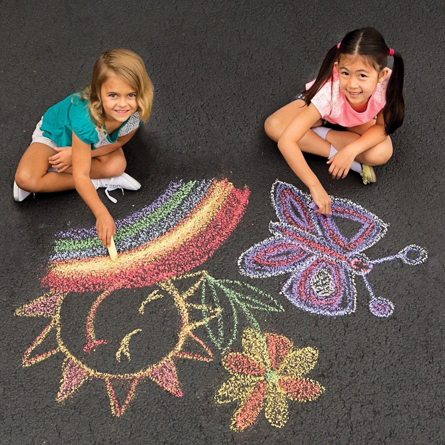 S&S Worldwide Jumbo Sidewalk Chalk Multi-color | 9 Colors | Non-Toxic | 4 Inch Length | 126 Pieces, Pack of 4