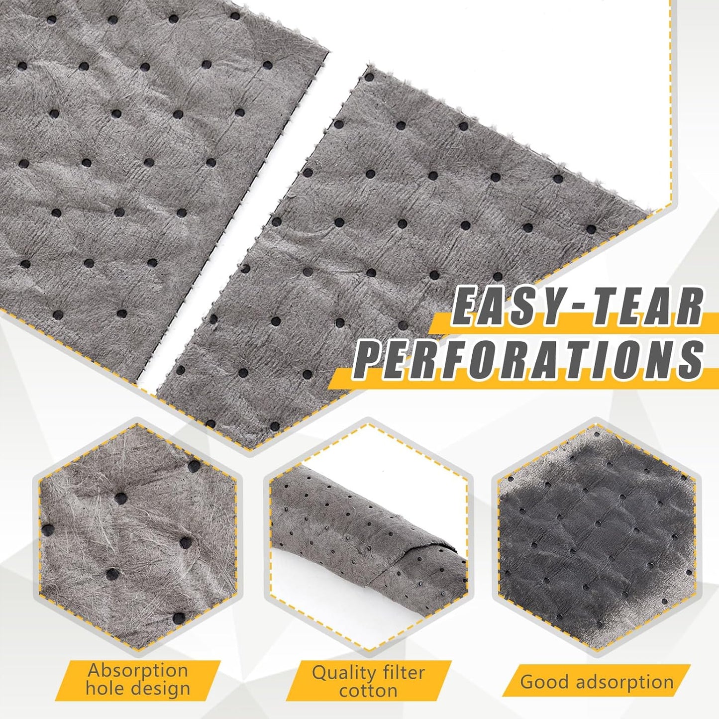 30" W x 150' l Oil Absorbent Mat Roll Oil Pads Absorbs up to 40.2 Gallons Heavyweight Mat Roll for Protecting Home Garage Basement