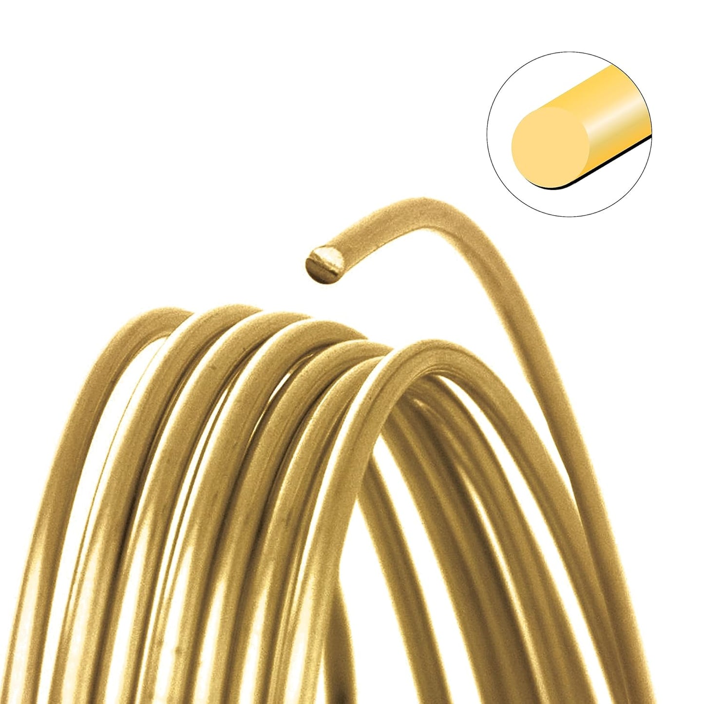 The Beadsmith Wire Elements Craft Wire – Tarnish Resistant, Soft Temper, Round, Gold Color – 1mm, 18 Gauge, 4 Yard Spool – Jewelry Making, Wire Wrapping, Floral, & Other DIY Crafts
