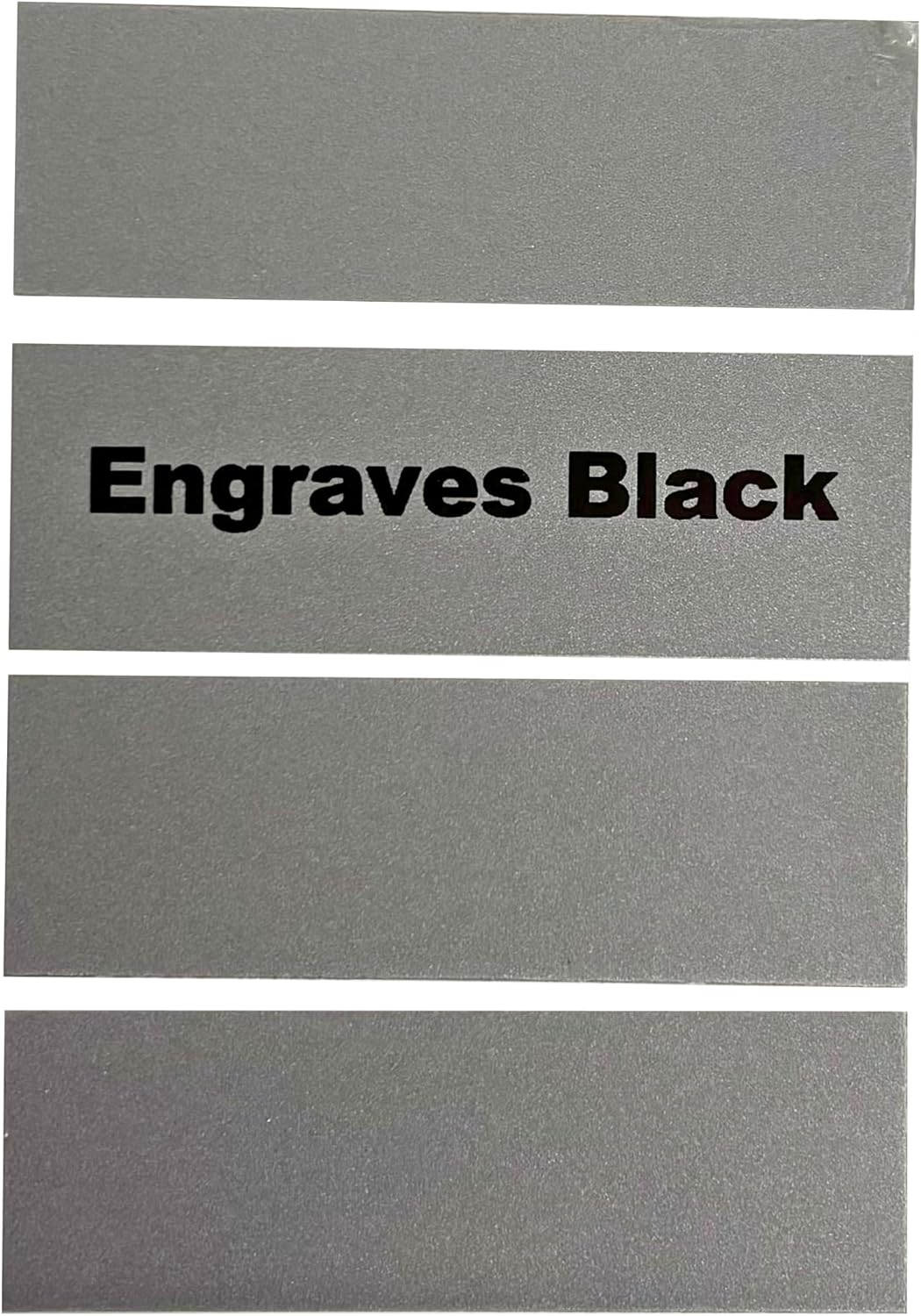 Blank Metal Plates for Laser Engraving - 4 Pack | Aluminum Sheets 0.020" Thick | CO2, Diode, Fiber Laser Compatible | Multiple Sizes & Colors (Silver (engraves black), 1x8.25 inch)
