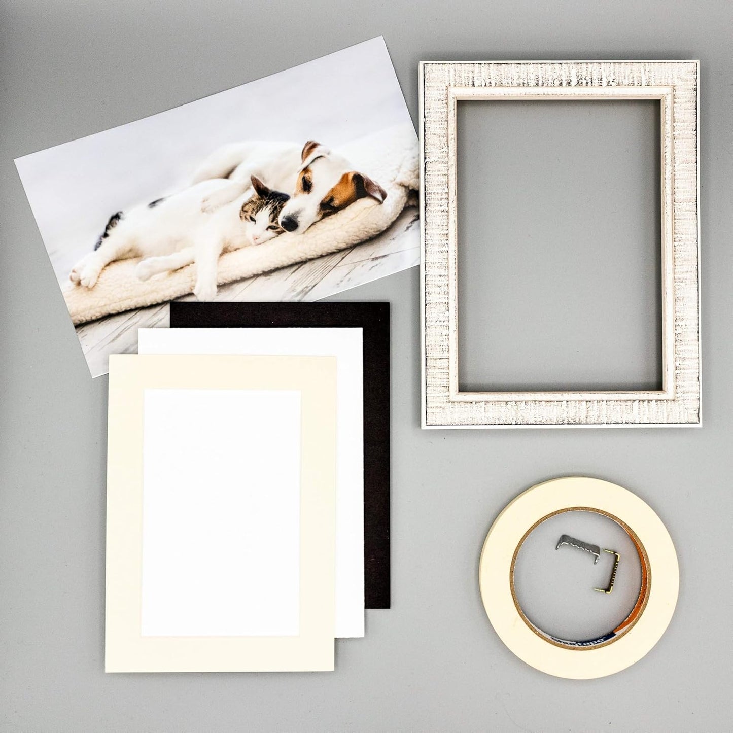 Poster Palooza 8.5x11 Mat Bevel Cut for 7x9 Photos - Acid Free Cream Precut Matboard - For Pictures, Photos, Framing - 4-ply Thickness