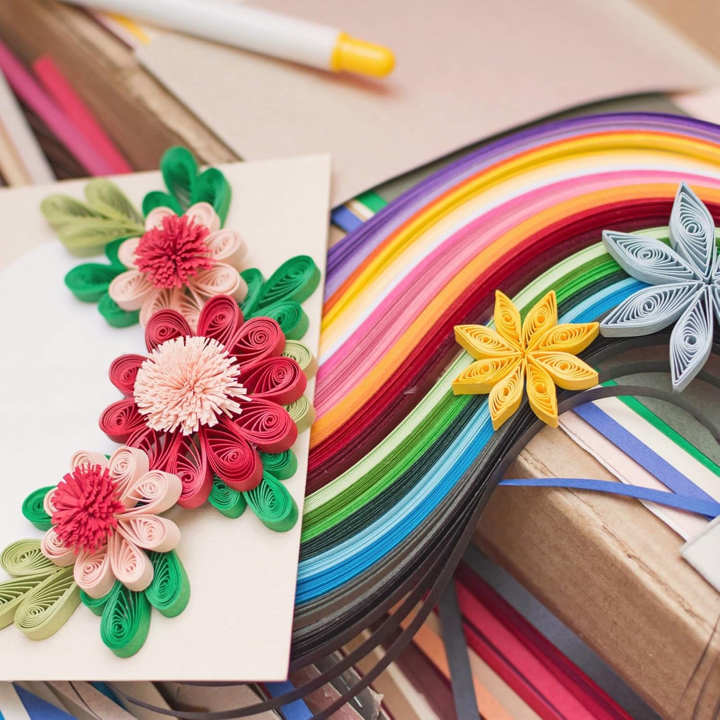 PATIKIL Quilling Strips Paper 600pcs 5mm 39cm Origami Paper Quilling Kits for Art DIY Hand Craft Christmas, Dark Green