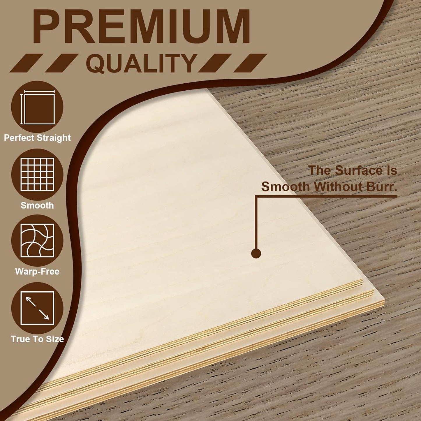 Basswood Sheets 12 Pack 12×12 x 1/4 Inch Unfinished Plywood Sheets Thin Craft Wood Board Laser Engraving Blanks Balsa Wood Sheet for Laser Cutting and Engraving, Wood Burning, Architectural Models