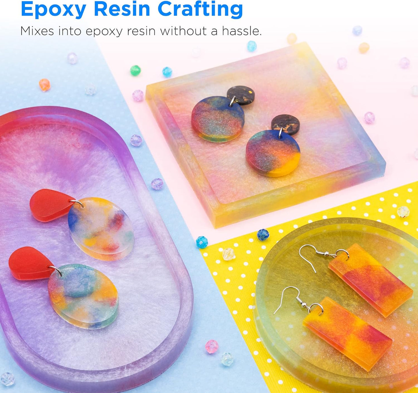 Rolio Mica Powder, 5g, 15 Bags - Pearlescent Color Pigment - Art Set for Resin Epoxy - for Soap Making, Nail Polish, Lip Gloss, Eye Shadow, Slime & Candle Jars - (Original Set)