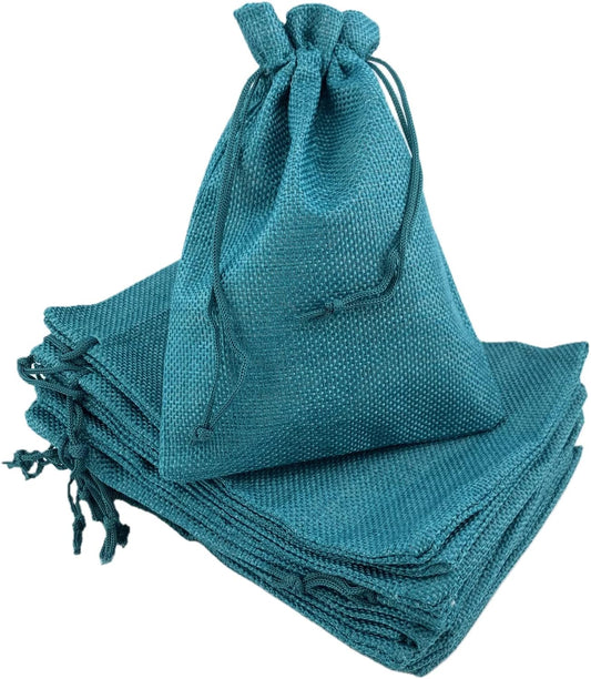 Palmhomee Pack of 25 Burlap Gift Bags with Drawstring Linen Jewelry Pouches Wedding Hessian Jute Bags for Birthday Jewelry and Treat Pouches Party Wedding Favors Gift Art and DIY Craft (5x7 Inch,