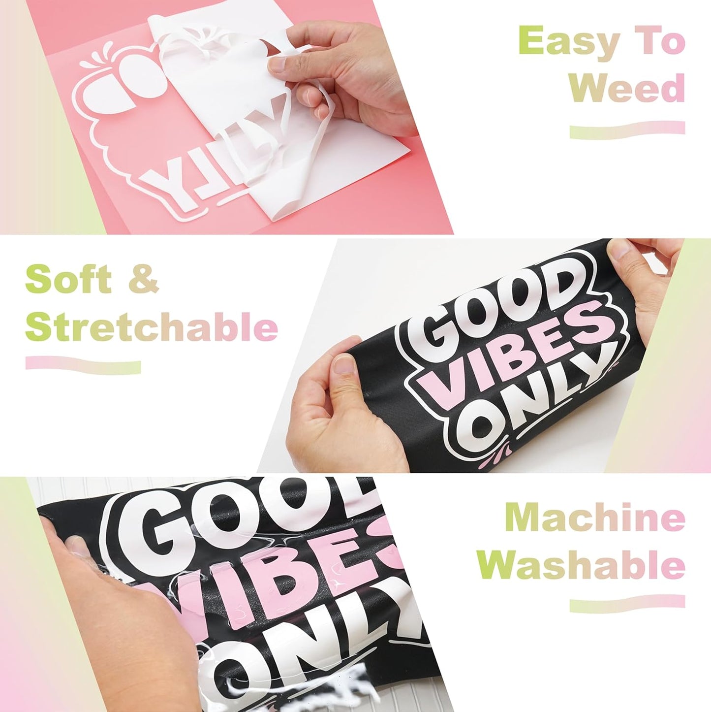 Purple PU Heat Transfer Vinyl, 12 Pcs 12"x10" HTV Sheets – Soft & Stretchable Iron-On Vinyl, Easy to Cut & Weed, Compatible with Cricut & Silhouette – Great for DIY Family Shirts & Crafts