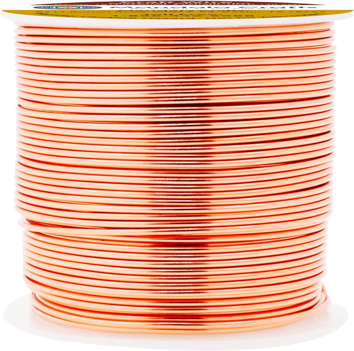 Mandala Crafts 12 14 16 18 20 22 Gauge Anodized Jewelry Making Beading Floral Colored Aluminum Craft Wire (18 Gauge, Copper)