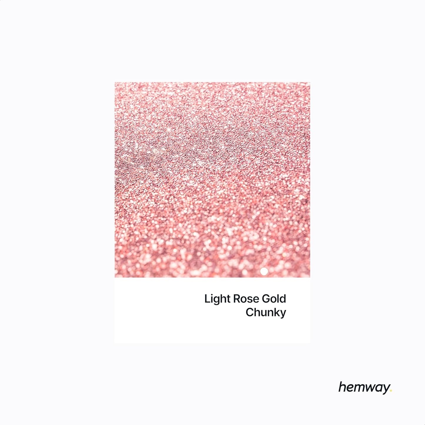 Hemway Polyurethane & Epoxy Resin Glitter 100g / 3.5oz Metallic Crystal Flake Additive for Flooring Jewelry Tumblers Glass Pigment - Chunky (1/40" 0.025" 0.6mm) - Light Rose Gold
