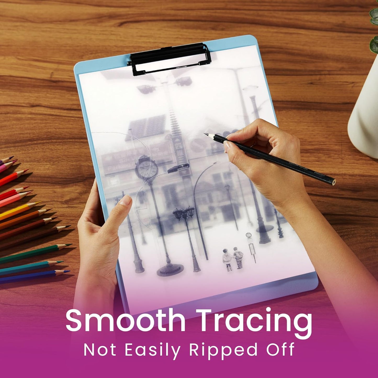 Tracing Paper 9 x 12 Inch - 75 Sheets 41lb/63gsm Transparent Vellum Paper for Sketching, Preliminary Drawing, Drafting & Overlays - Premium Translucent Tracing Paper for Pencil, Marker and Ink