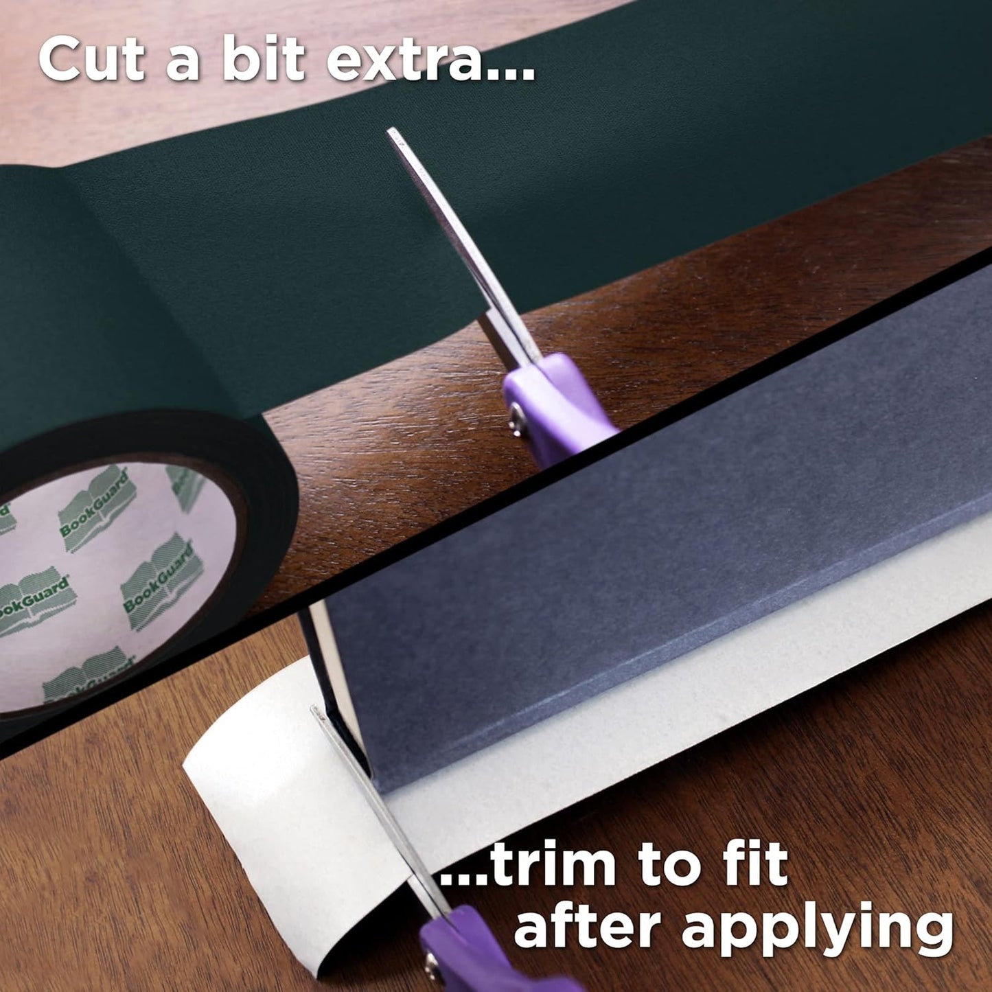 BookGuard 3 inch Premium Bookbinding Repair Cloth Tape, 15 Yard Roll, Forest Green